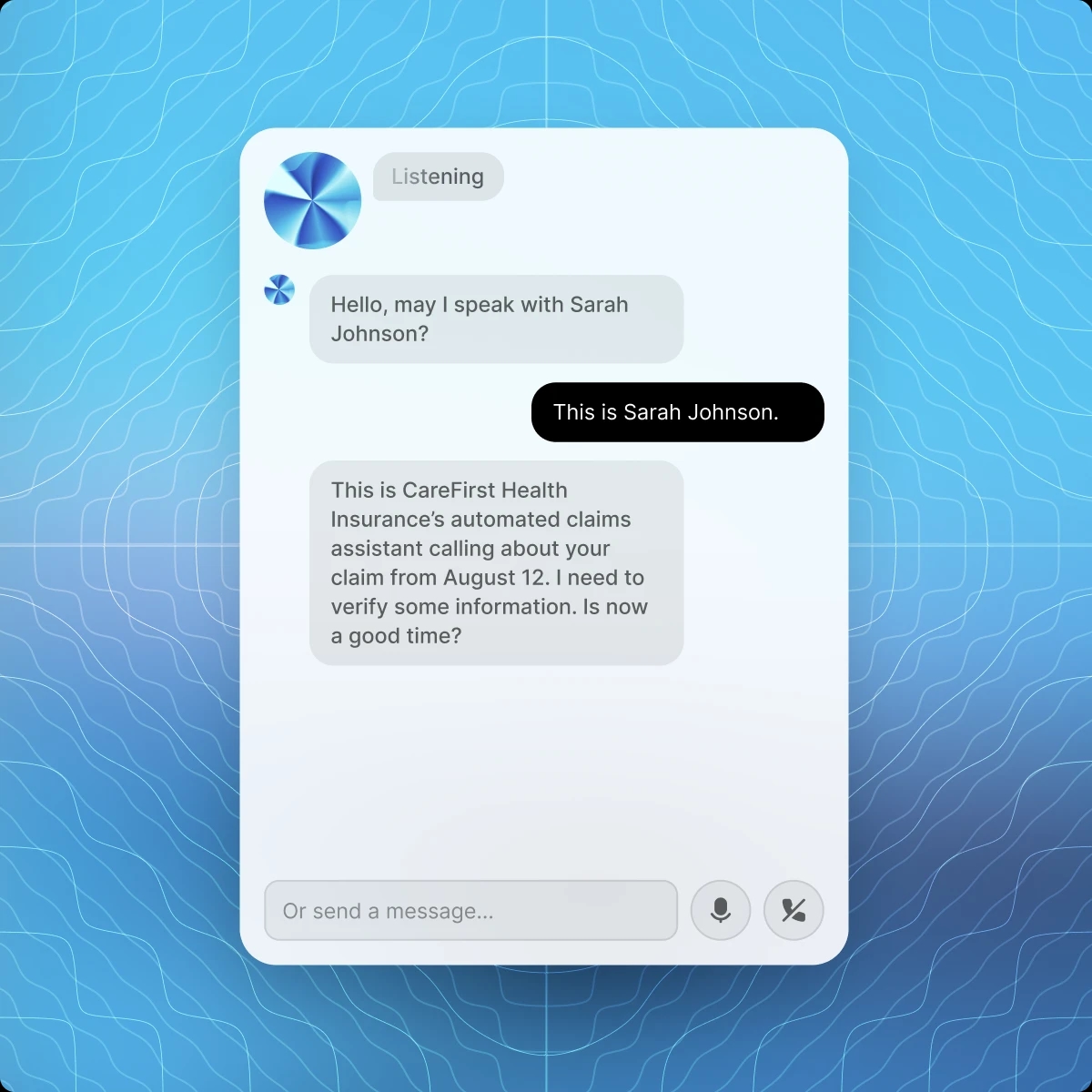 support conversation finserv