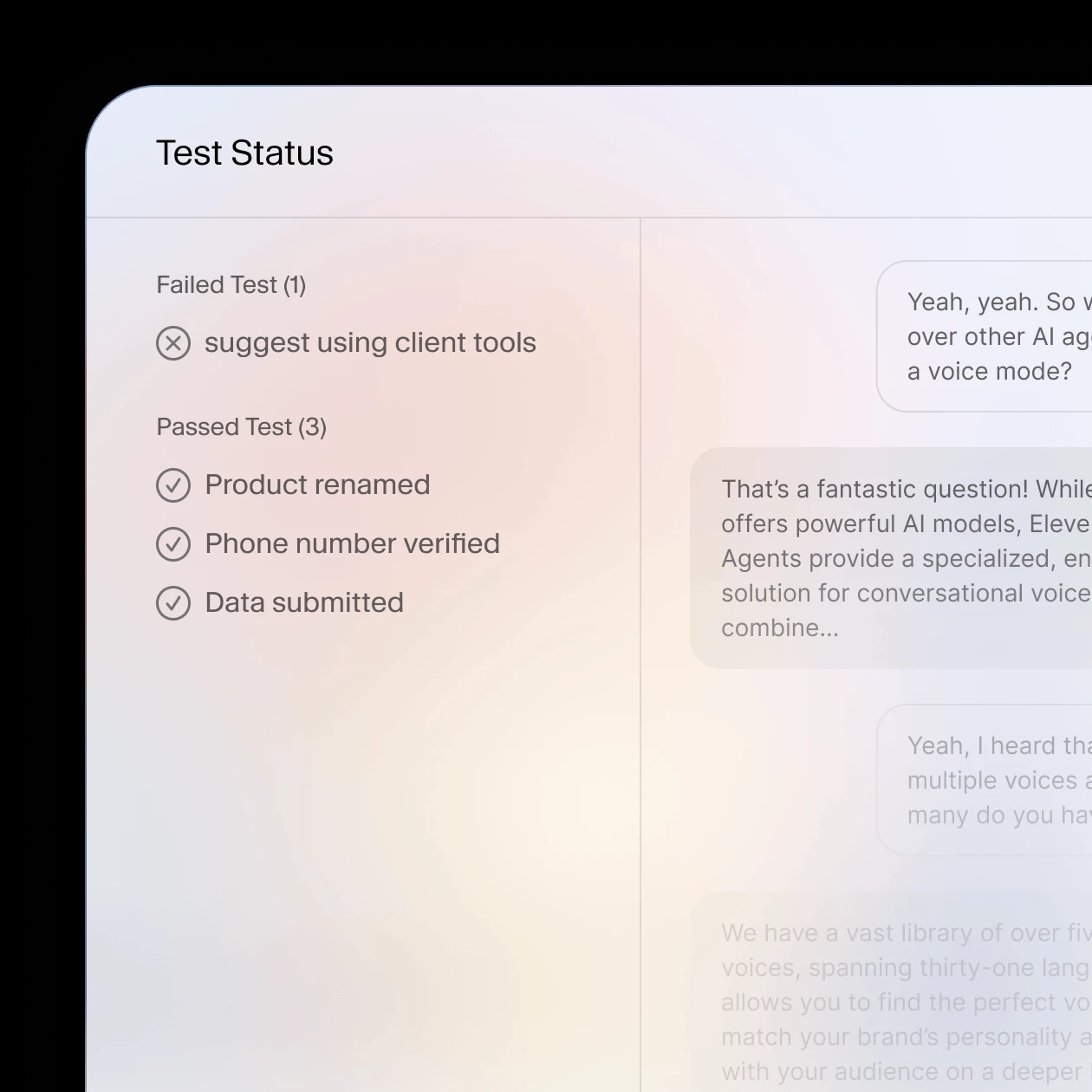 Testing UI