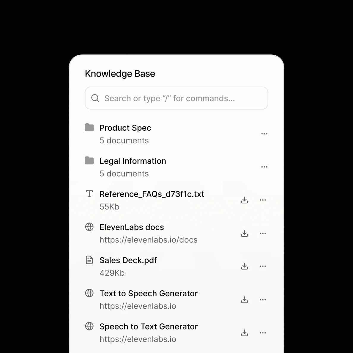 Knowledge base interface