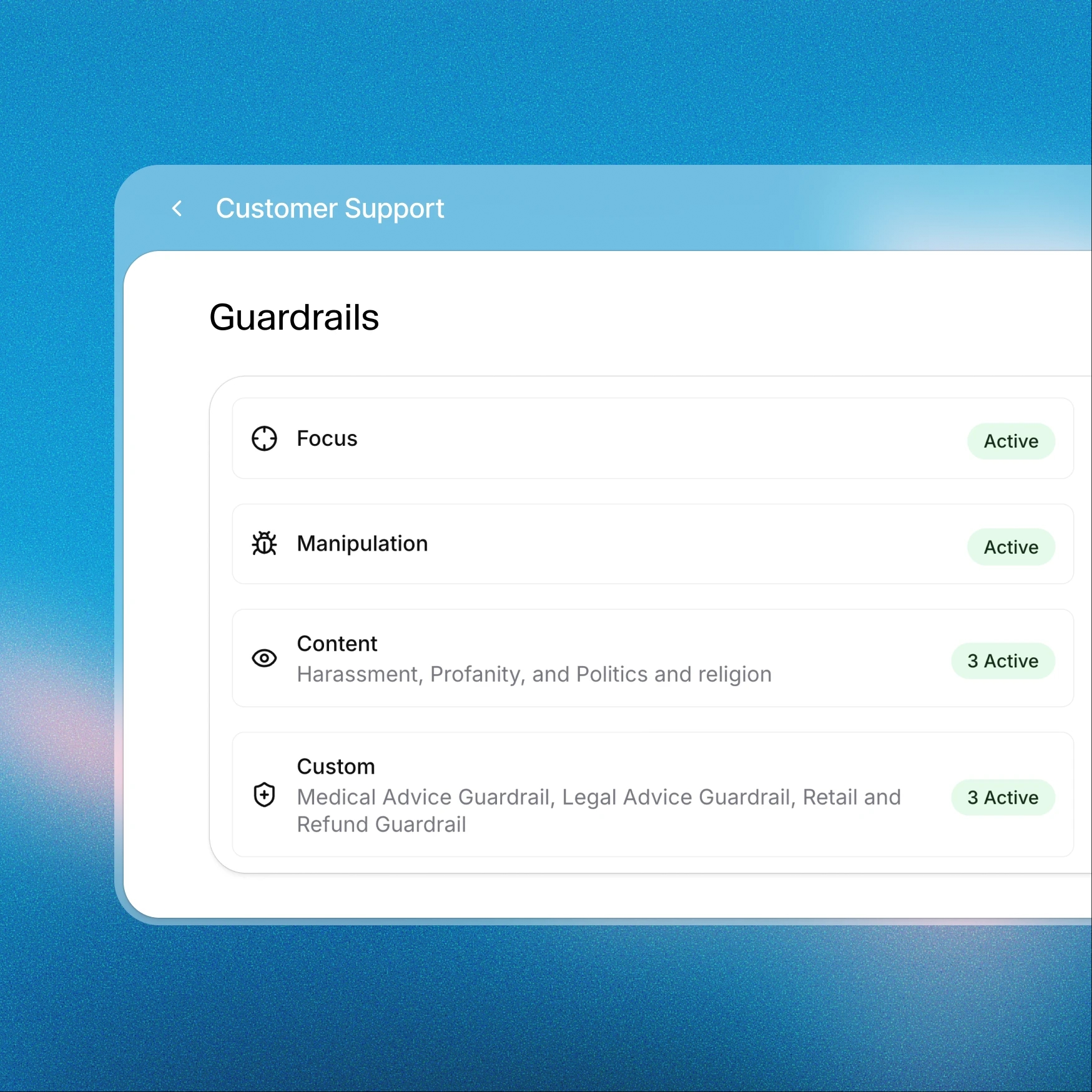 Custom Guardrail Configuration Example