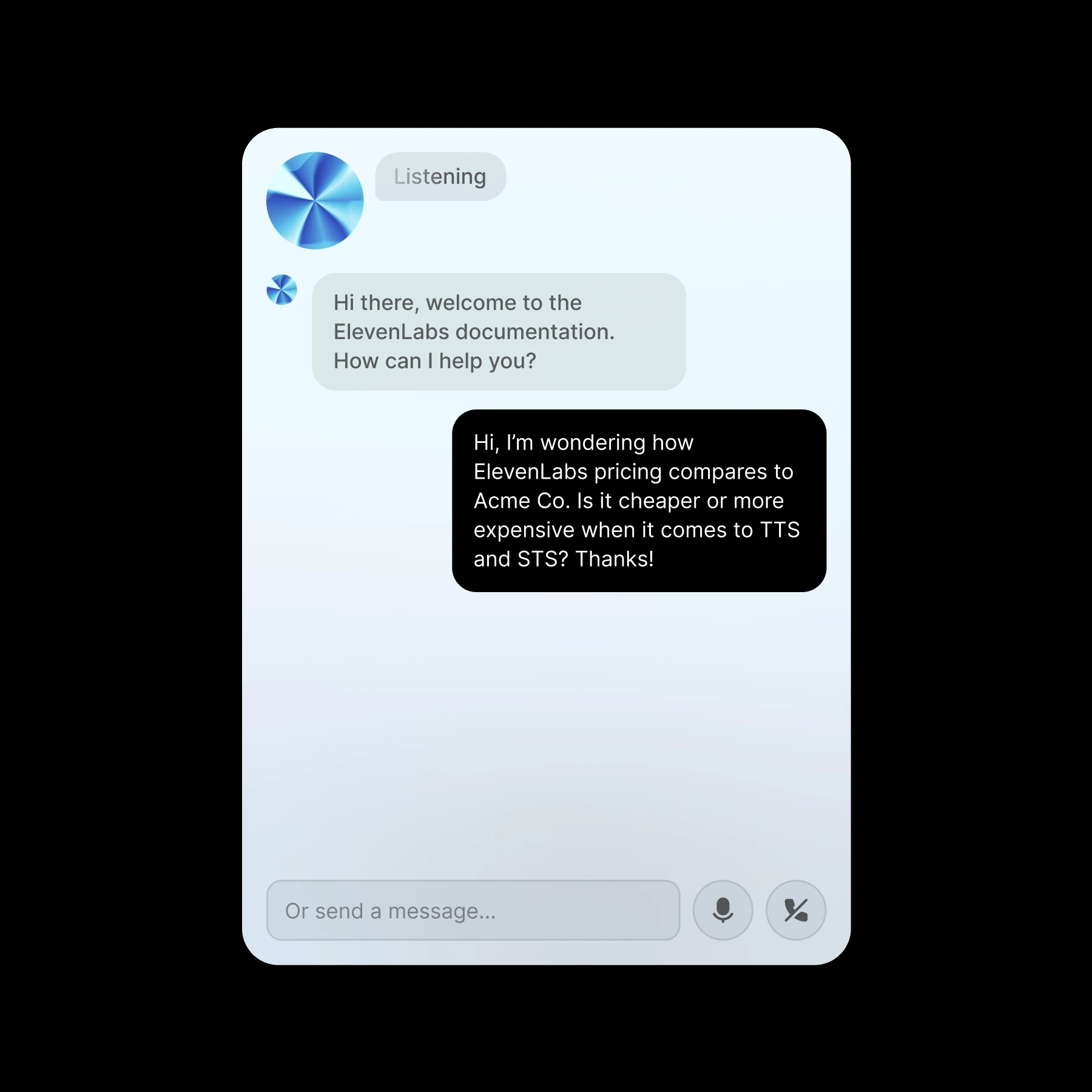 Agent screenshot