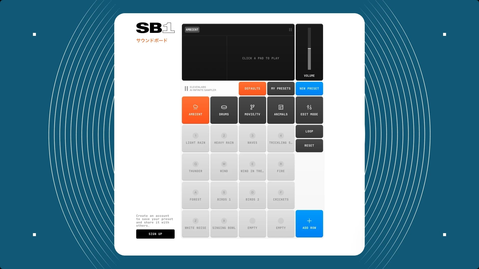 The ElevenLabs soundboard