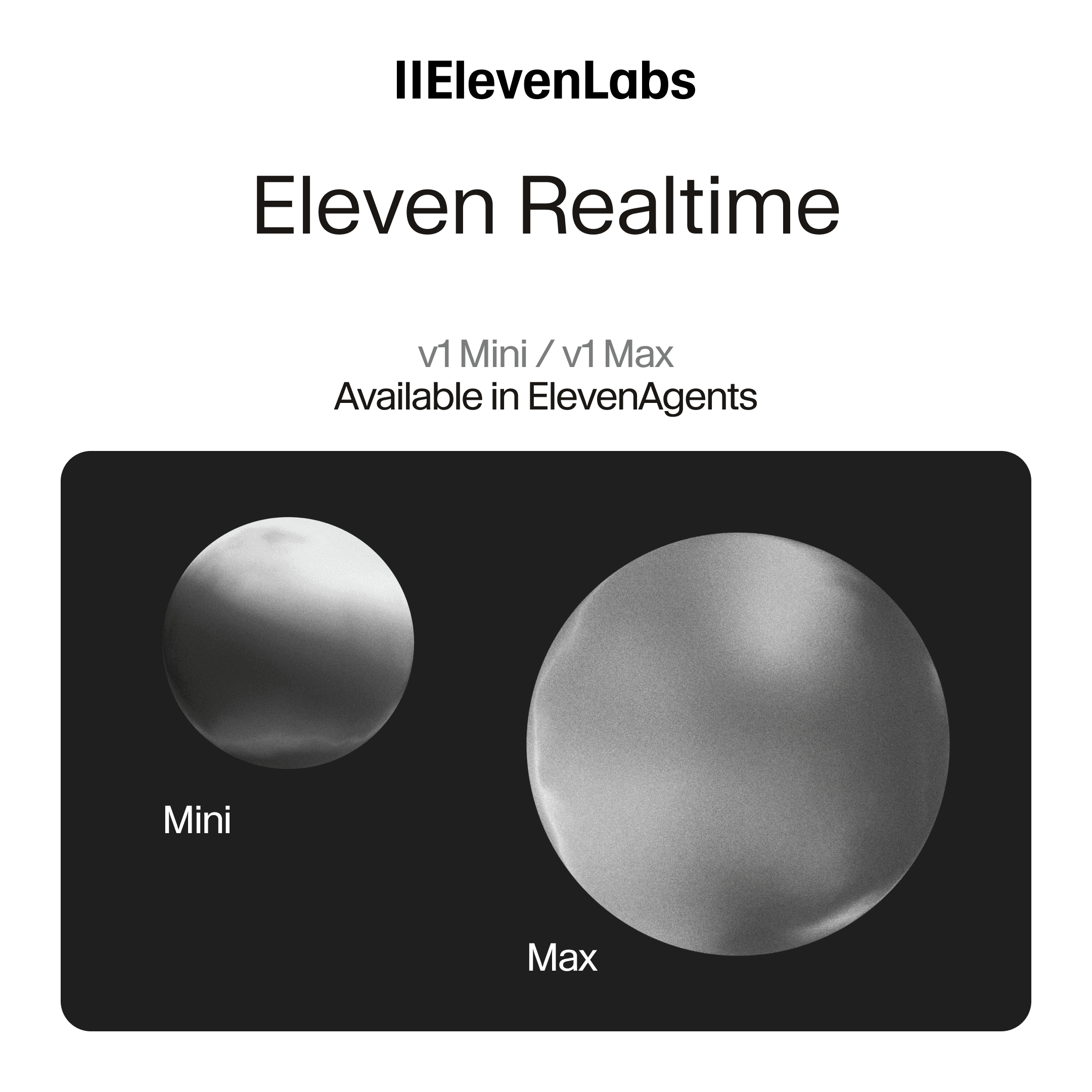 Eleven Realtime v1 Mini and Max models available in ElevenAgents.