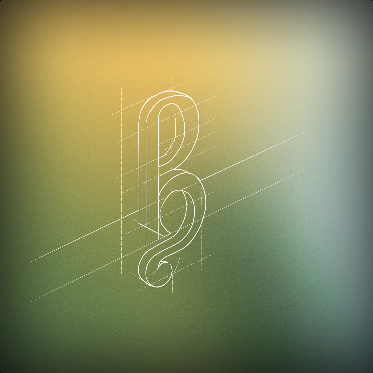 Cover of a stylized alto clef symbol placed on a single music staff line for Alto voice library