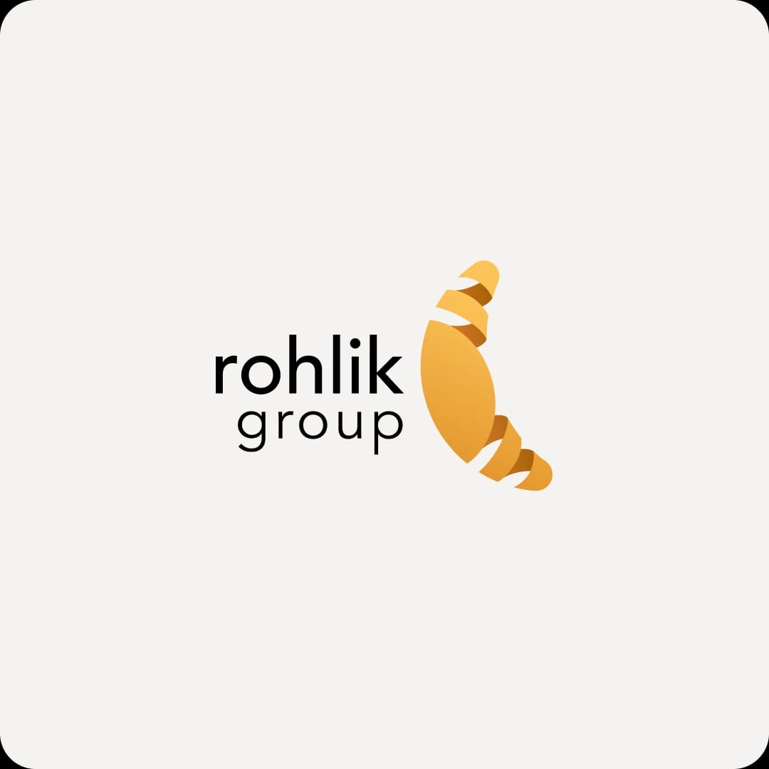 rohlik group logo with a stylized croissant.