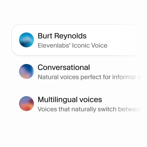 Similar AI voices matched from the voice library