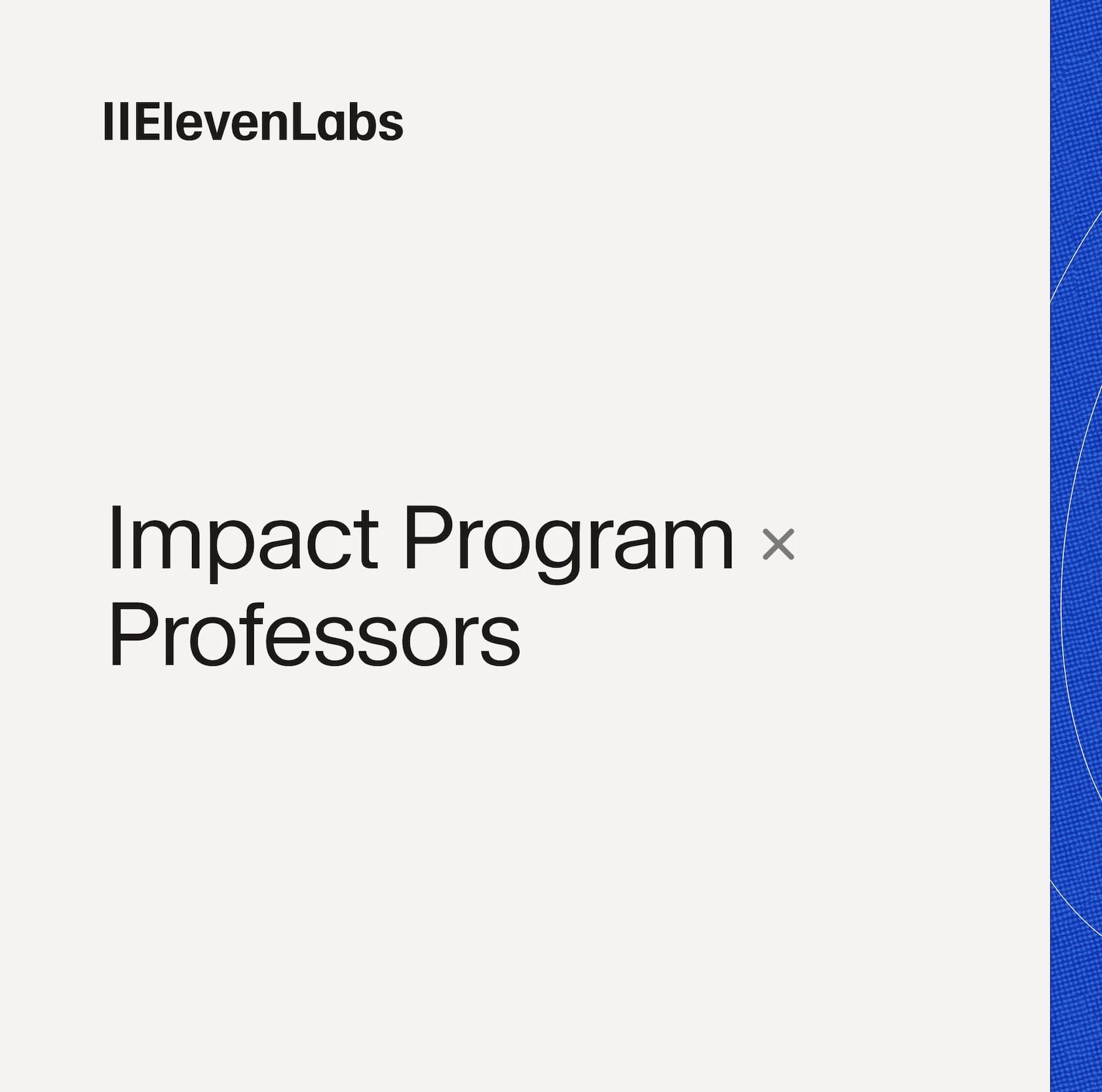 Impact Program Professors Card Cover