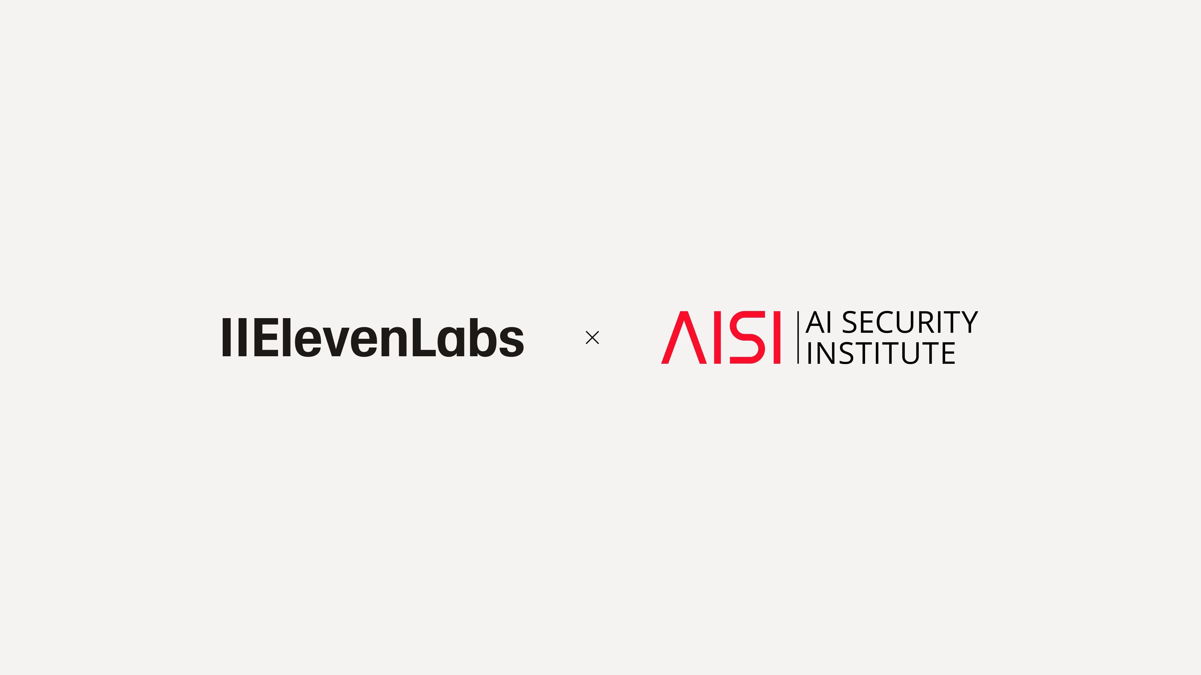 Logos for ElevenLabs and the UK AISI