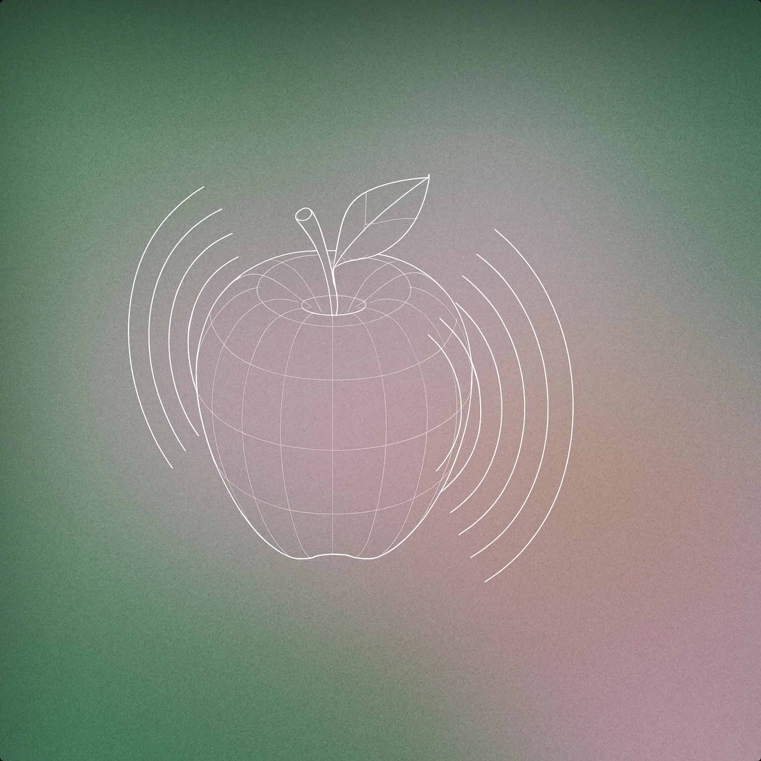 Cover of An apple with stylized soundwaves subtly emanating from its surface for Apple sound effects