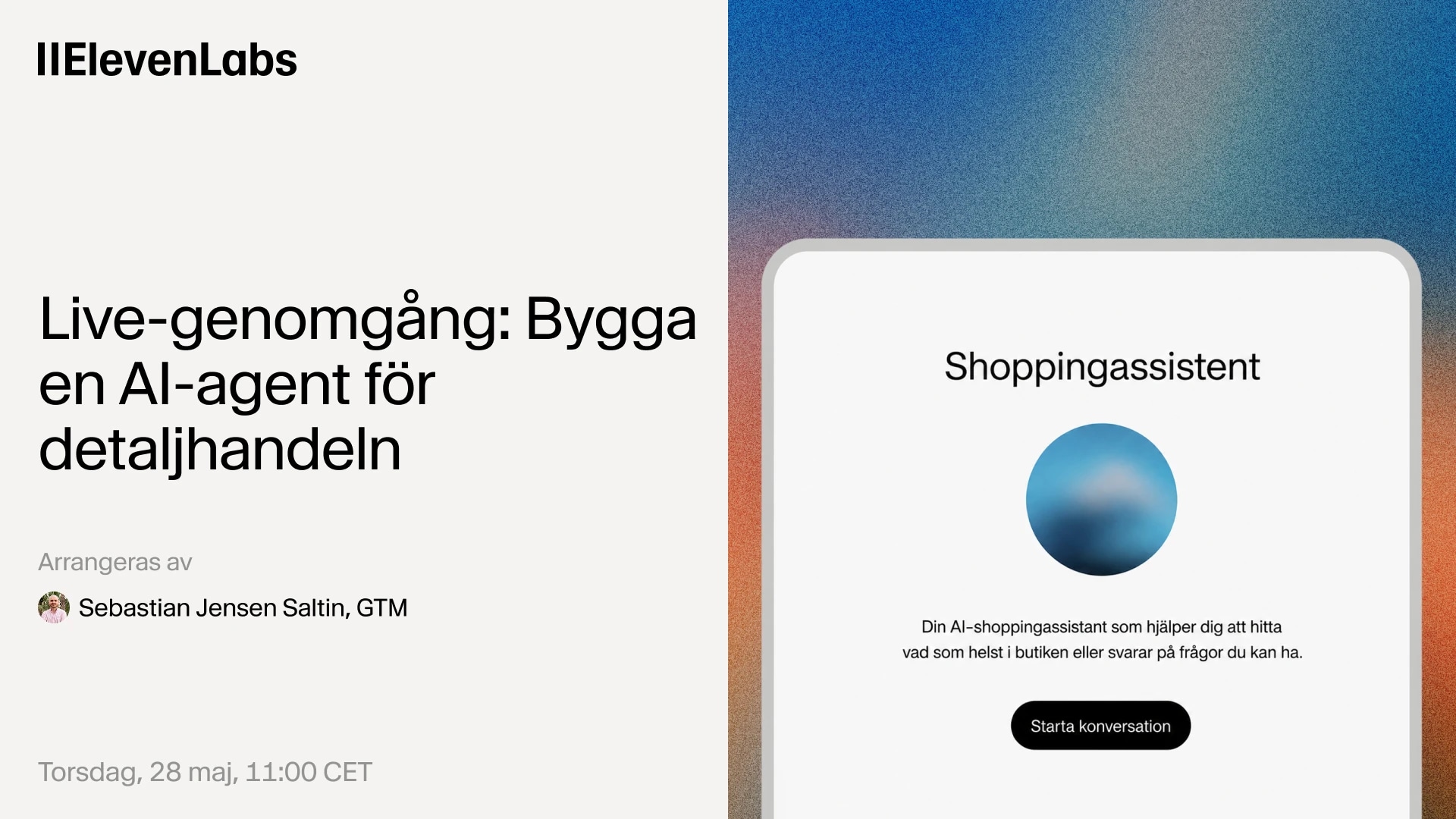 Live-workshop: Bygga en AI-agent för detaljhandeln