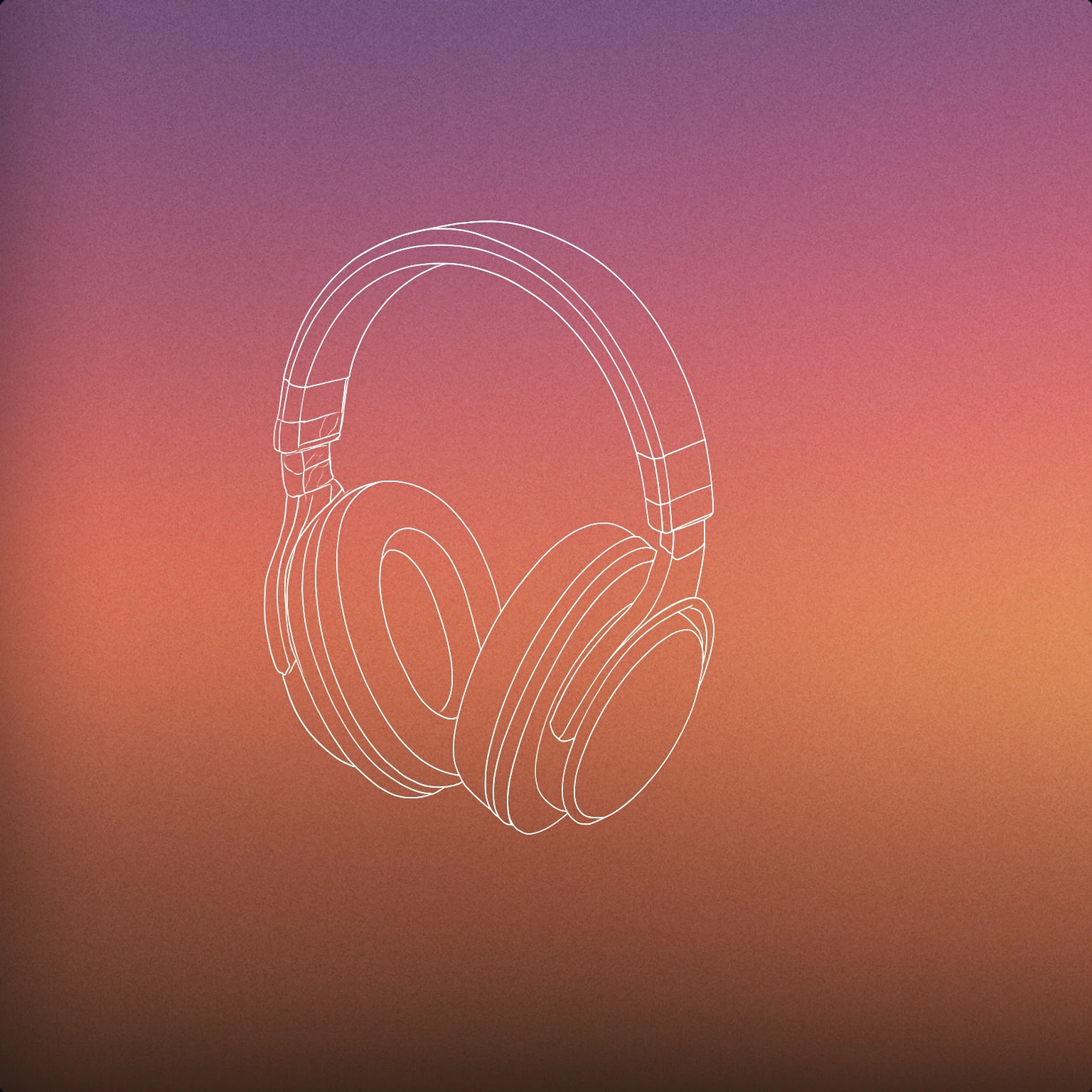 Cover of Over-ear headphones with cushioned ear cups touching each other for Close sound effects