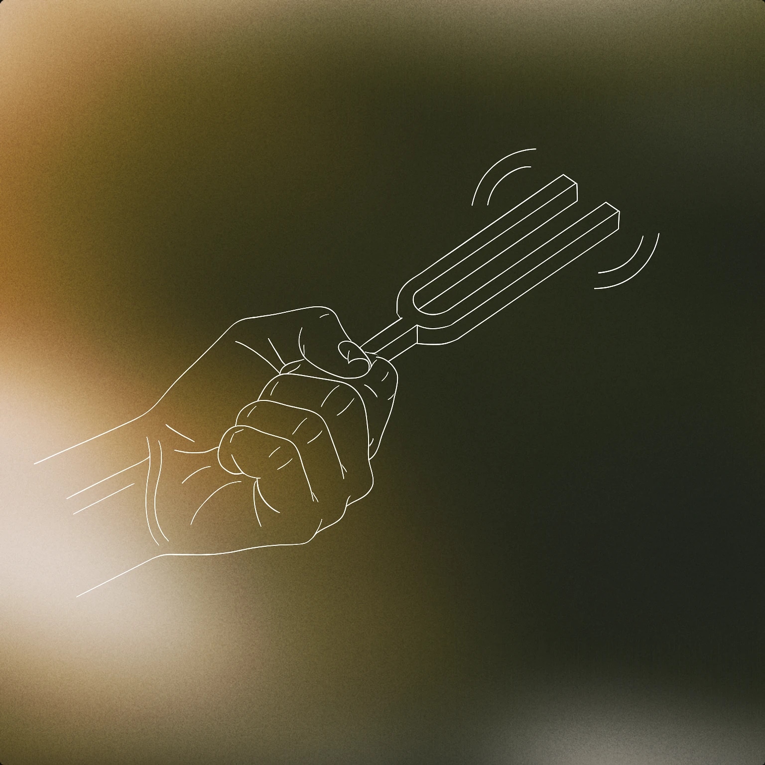 Cover of A clenched hand holding a trembling, elongated tuning fork for Nervous sound effects