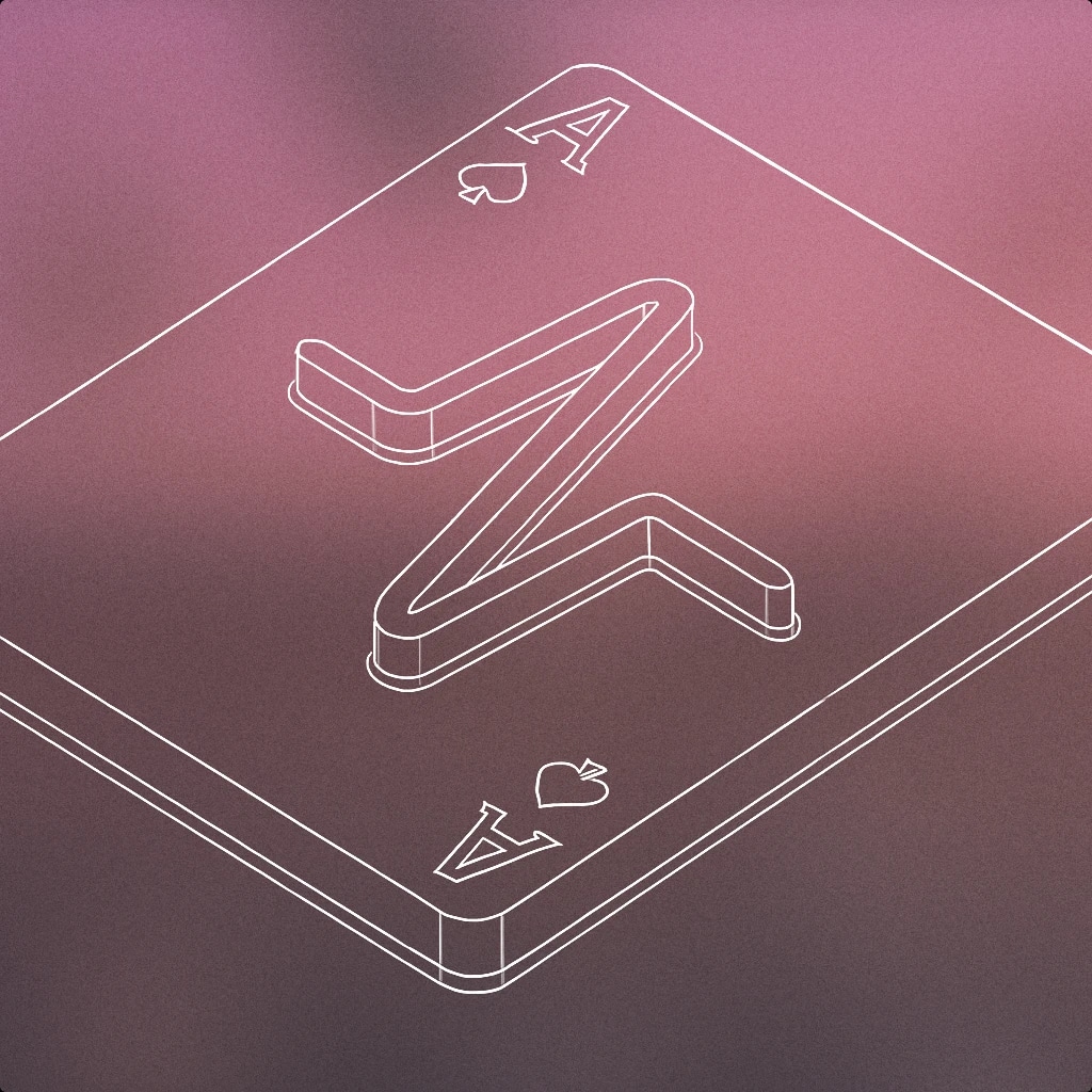 Cover of A playing card with a stylized waveform embossed on its surface for Cards sound effects