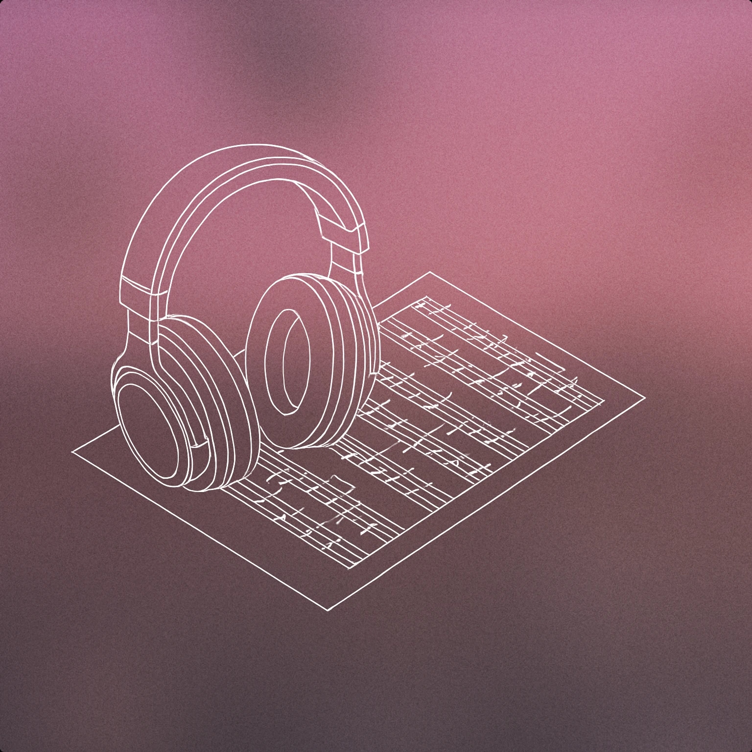 Cover of A pair of closed over-ear headphones resting atop an open sheet of music that is partially tucked underneath them for Under sound effects
