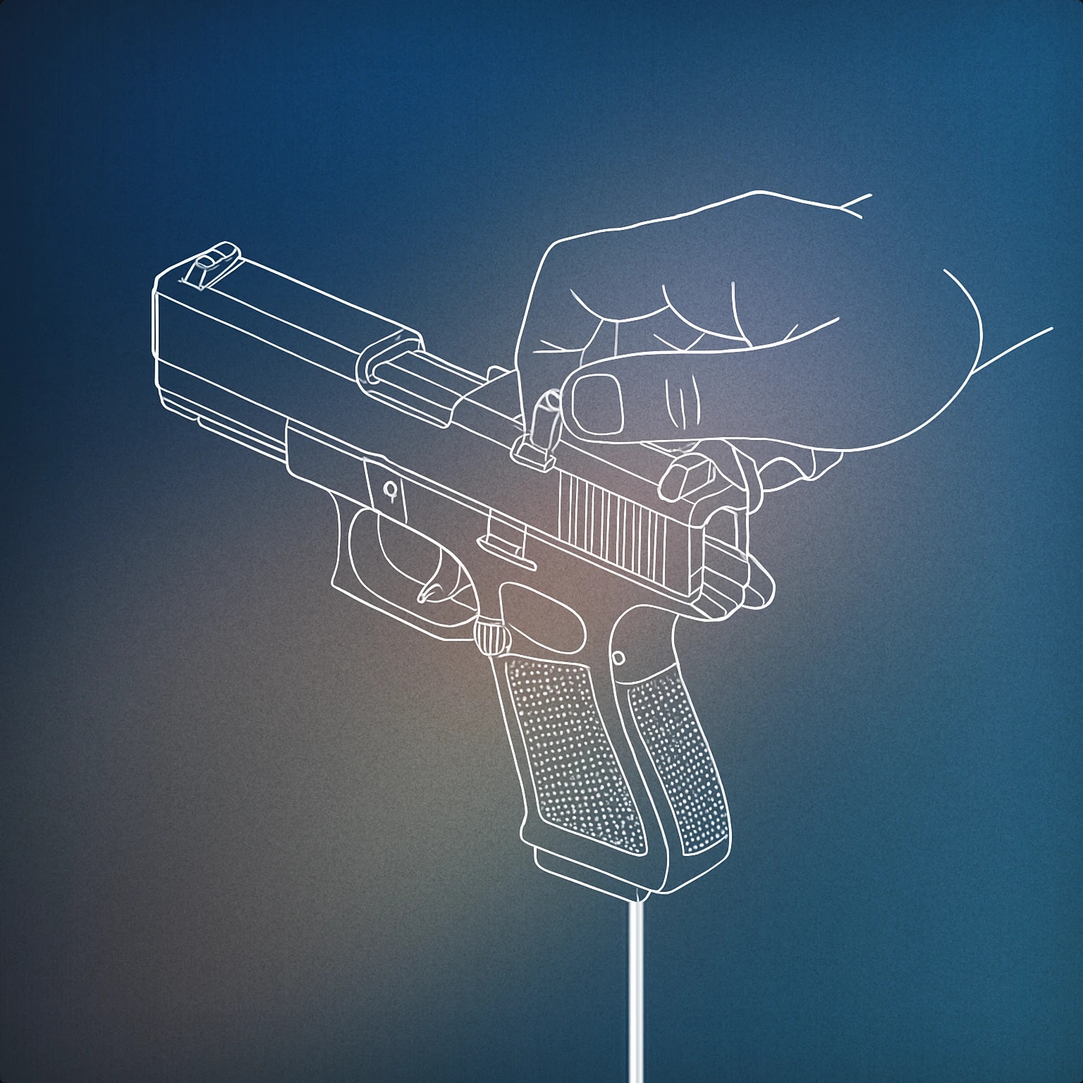 Cover of a close-up of a handgun slide being pulled back for Gun Cocking sound effects