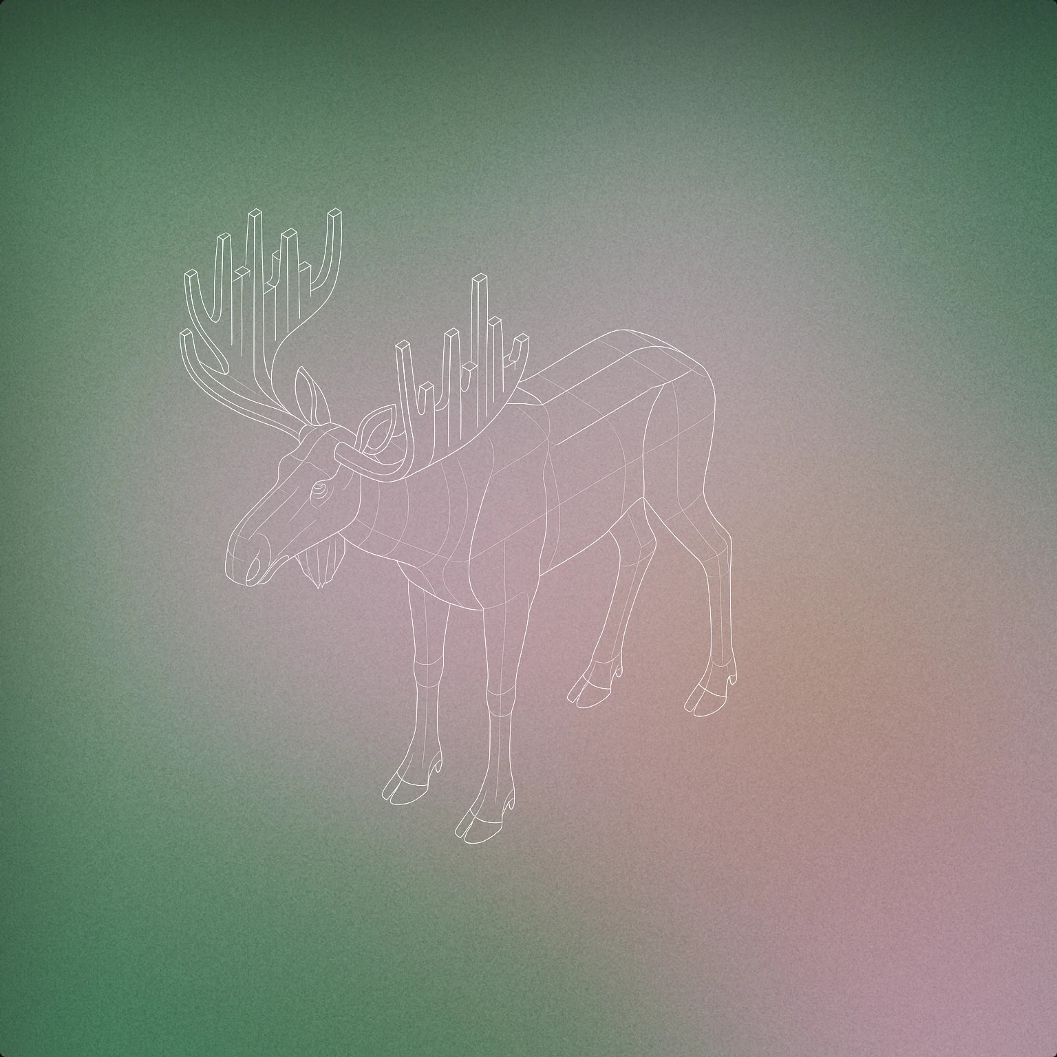 Cover of A moose with large, stylized antlers shaped like soundwaves for Moose sound effects