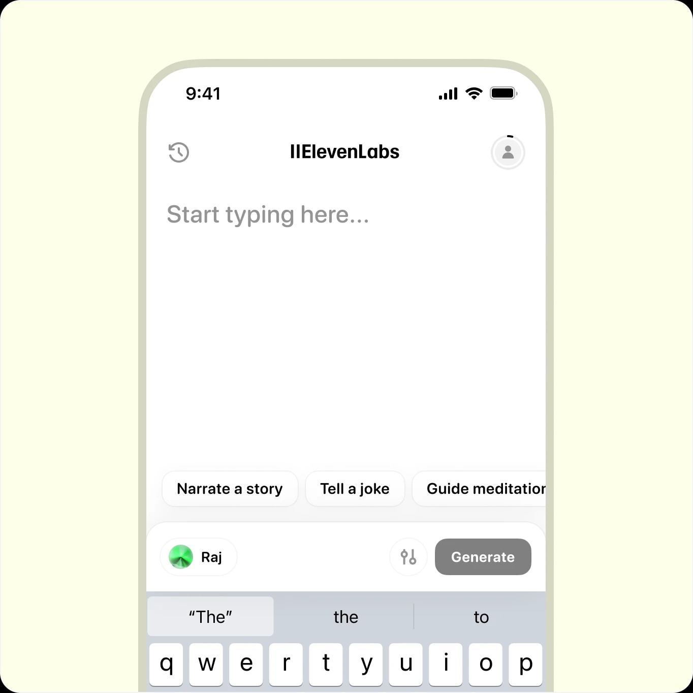 Text-to-Speech app screenshot