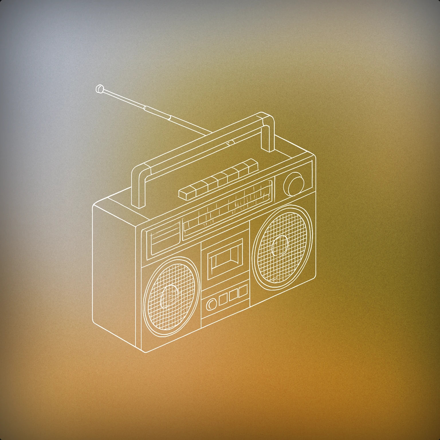 Cover of boombox with dynamic antenna for Energetic sound effects