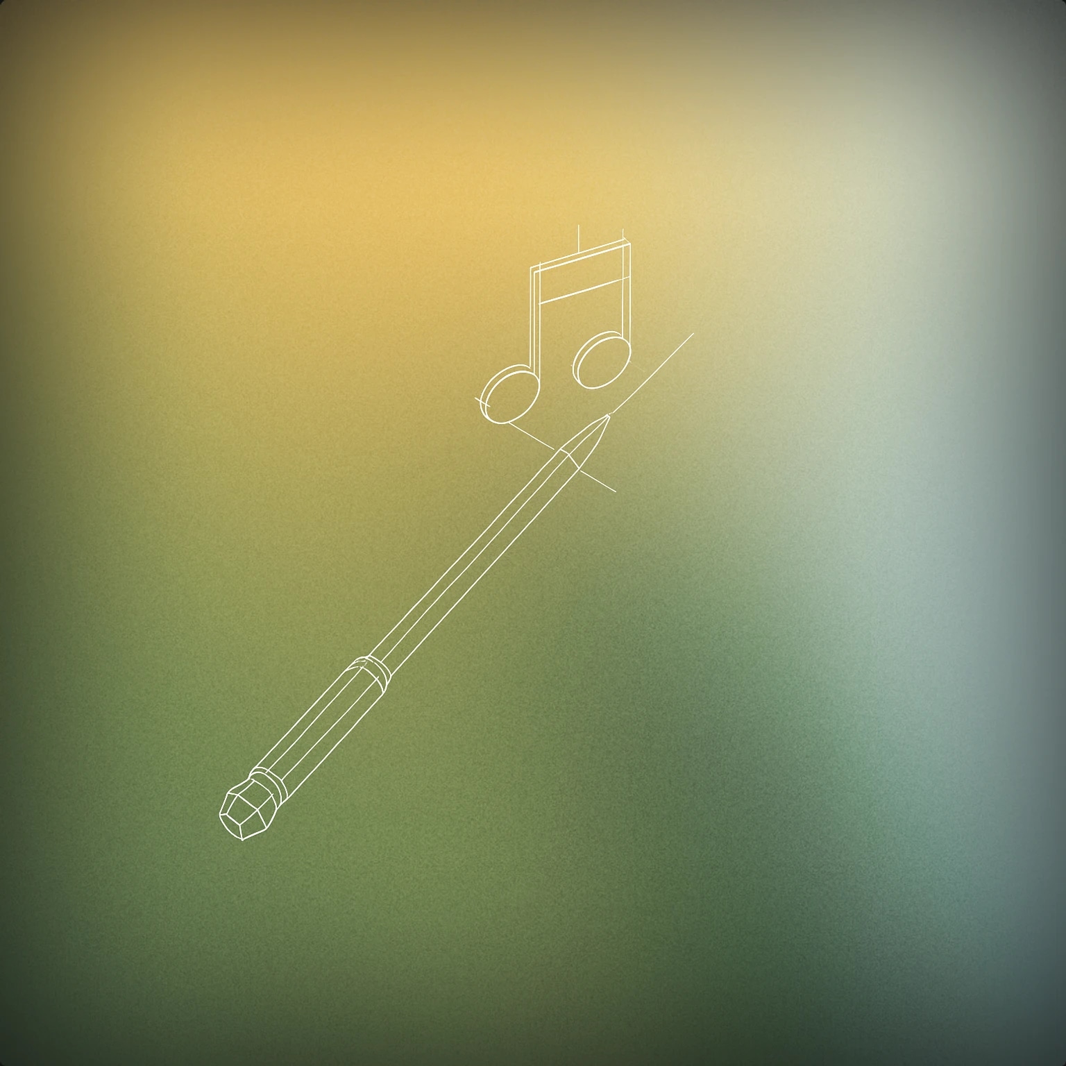 Cover of A stylized wand with a floating musical note at its tip for Magic Wand sound effects
