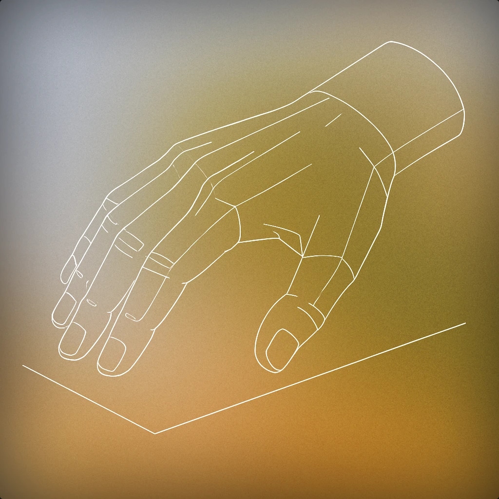 Cover of an open hand in mid-motion, slightly angled as if about to make contact with a flat surface for Slap sound effects