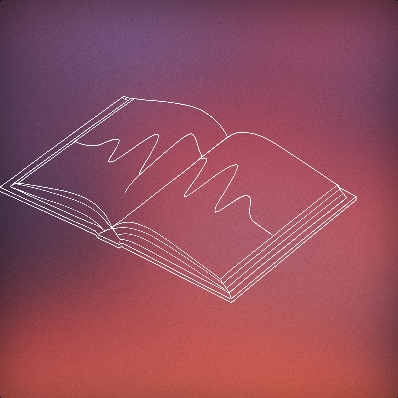 Cover of A single open book with visible pages forming a stylized waveform across the open spread for Page sound effects