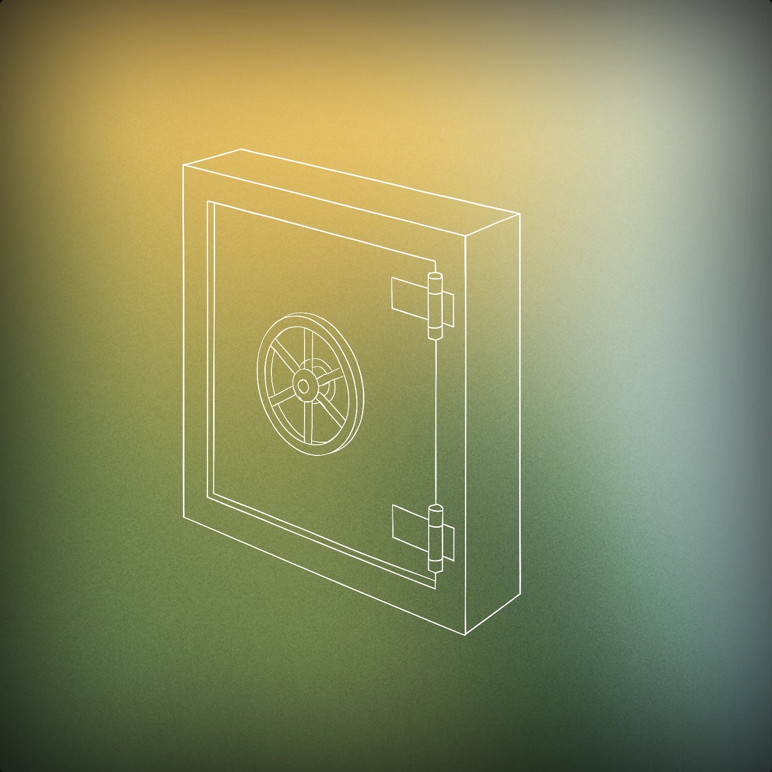 Cover of A solid closed vault door with a circular handle and visible hinges for Metal Door sound effects