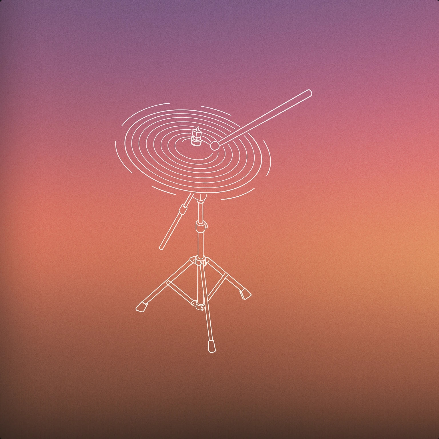 Cover of A single cymbal mounted on a stand, captured at the moment of being struck, with a subtle ripple effect emanating from its surface to suggest vibration for Cymbal Crash sound effects