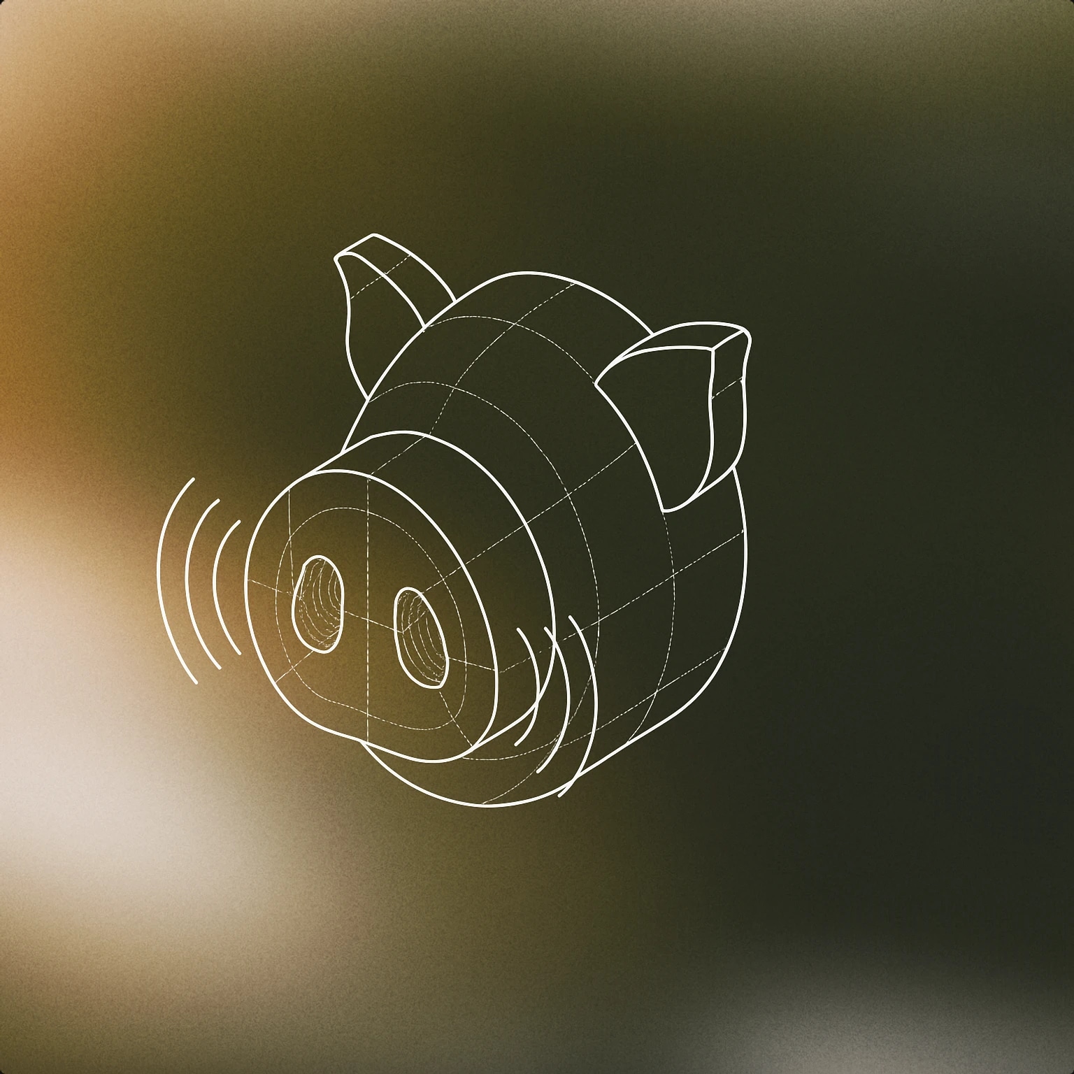 Cover of a stylized pig snout with subtle soundwave lines emanating from the nostrils for Oink sound effects