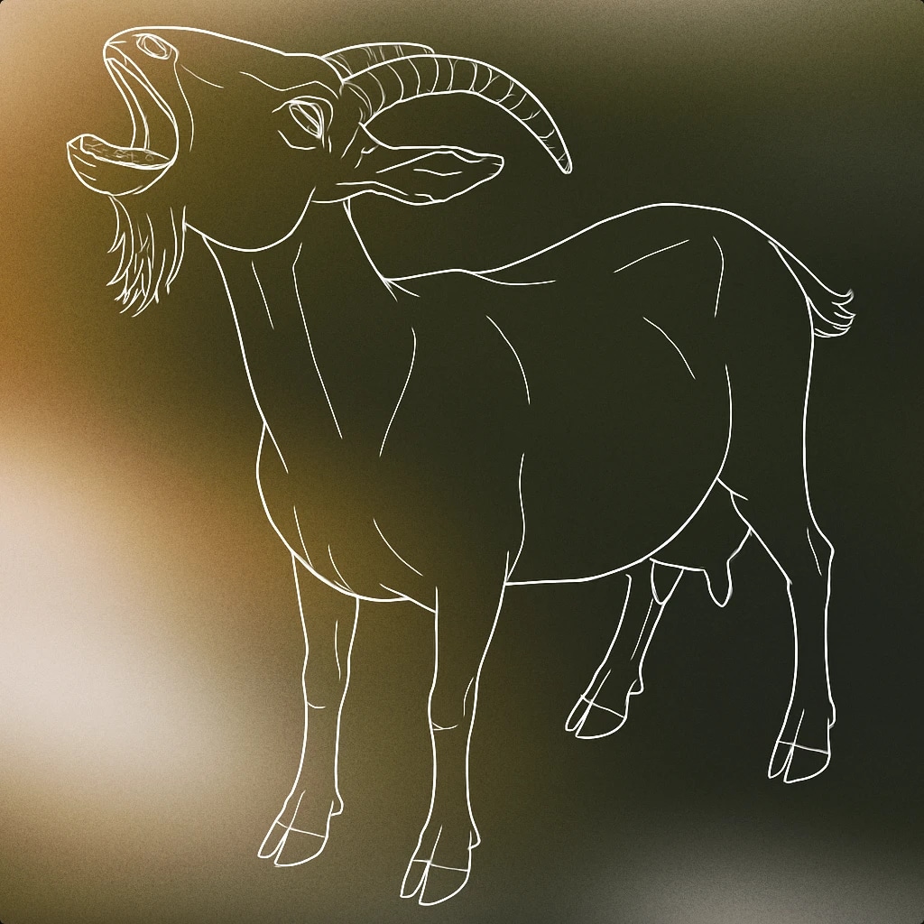Cover of A goat with its mouth wide open, head tilted back, mid-scream for Screaming Goat sound effects