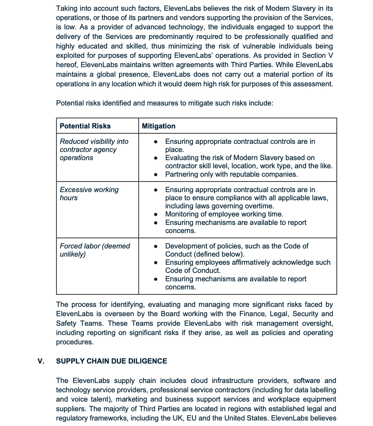 Page 3 of Modern Slavery Policy Statement