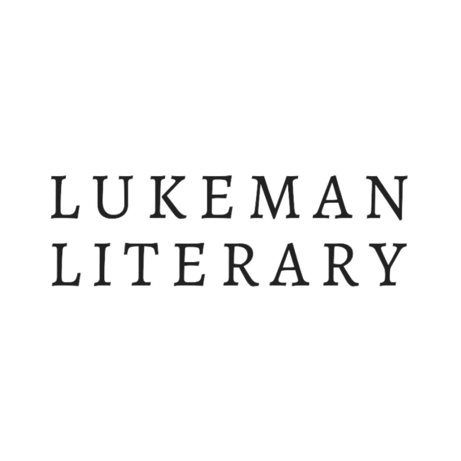 Lukeman Literary logo with black text on a white background.