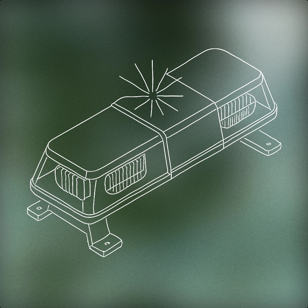 Cover of police car siren light bar for Cop Car sound effects
