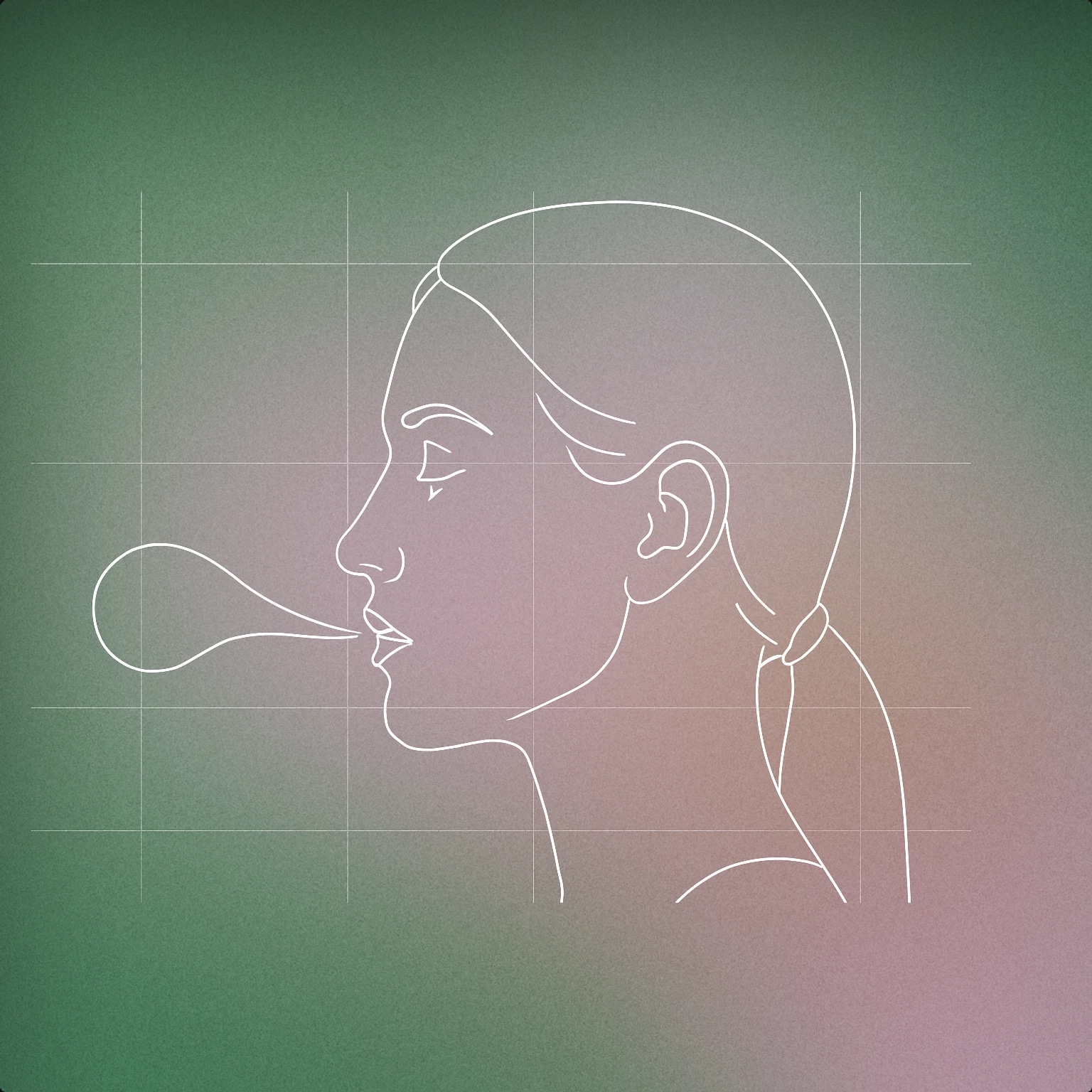 Cover of Silhouetted woman’s face in profile with a visible soft exhalation arc from the lips for Woman Sigh sound effects