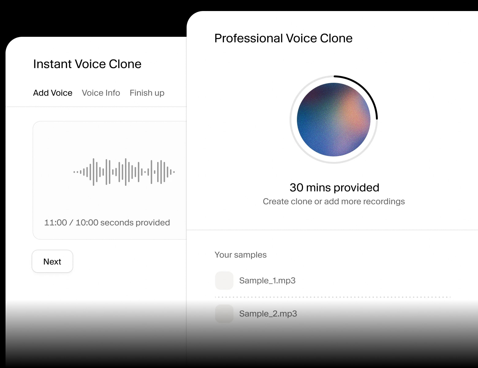 Voice Cloning UI cover displaying IVC & PVC UI