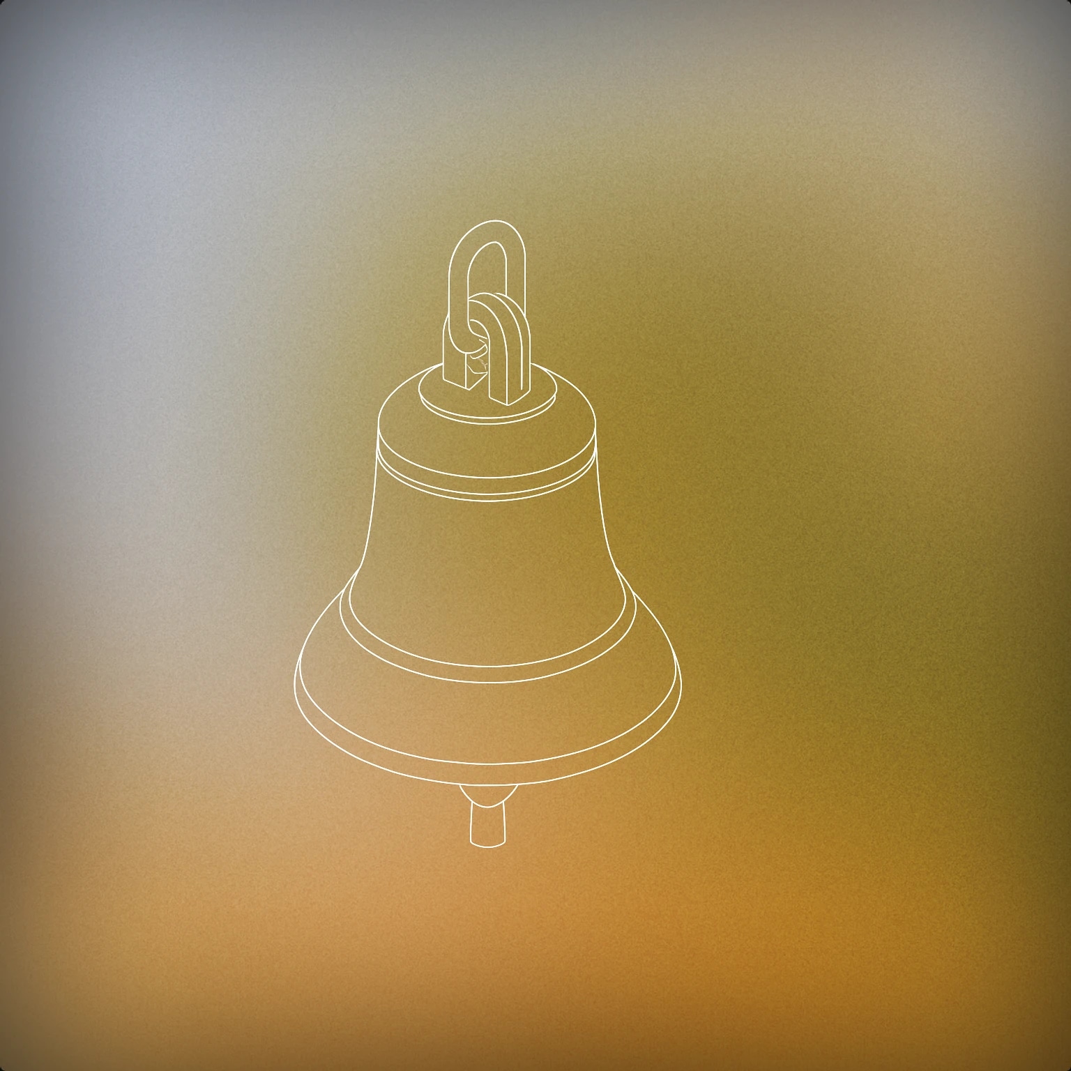 Cover of a serene bell hanging in open space for Ambient sound effects