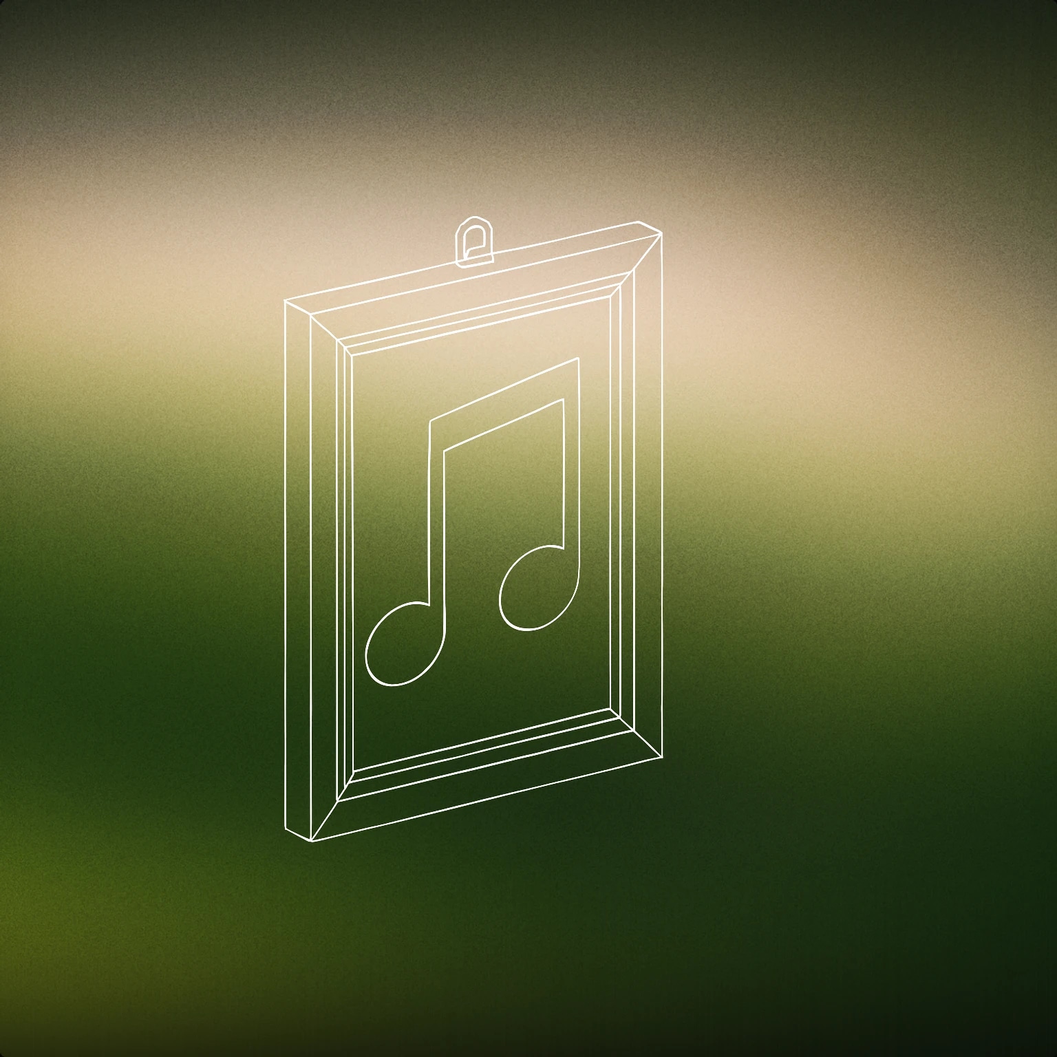 Cover of a framed photograph of a musical note for Picture sound effects