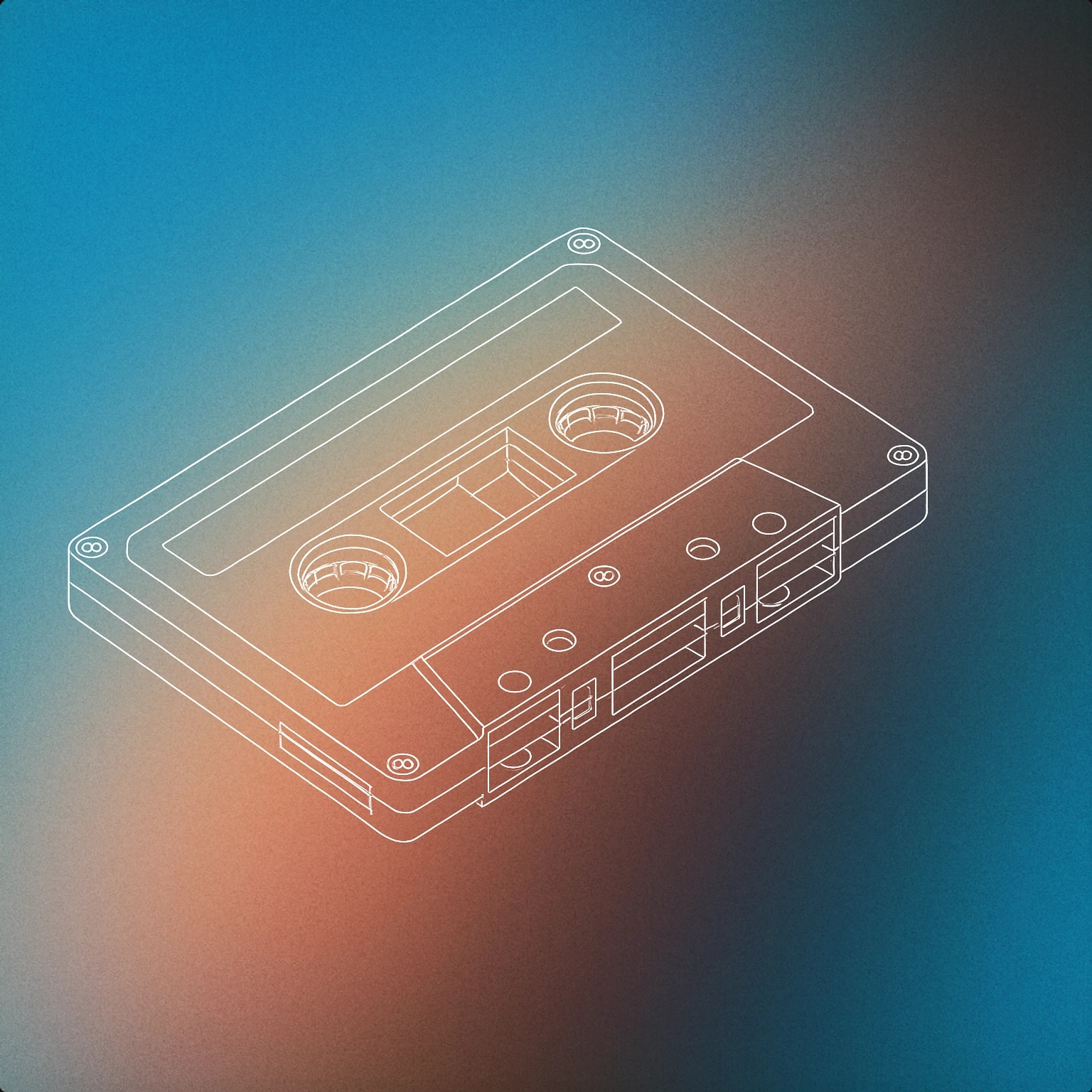 Cover of Single audio cassette tape with visible reels and a label window for Cassette sound effects