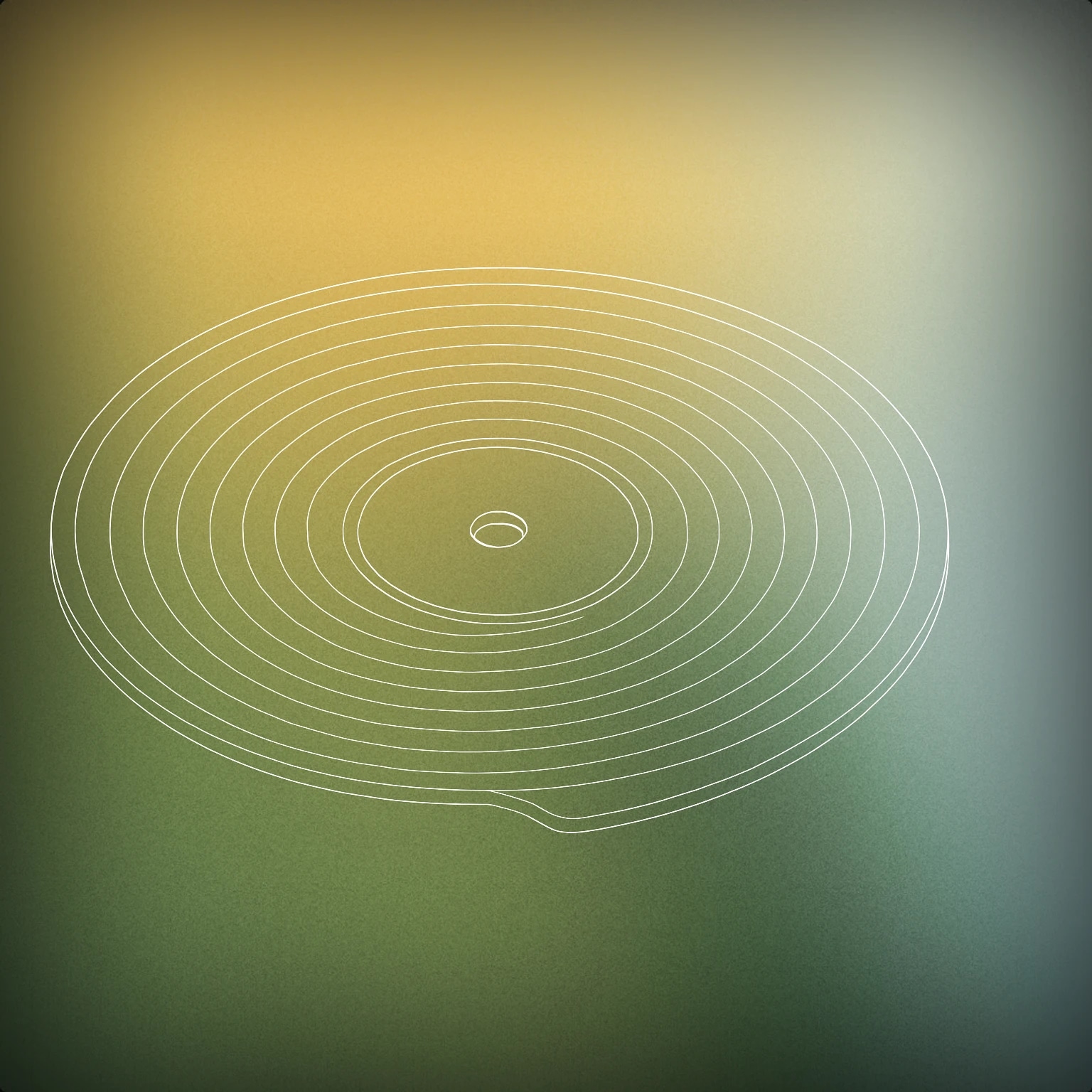 Cover of A gently curved vinyl record with a single, continuous groove spiraling smoothly towards the center for Smooth voice library