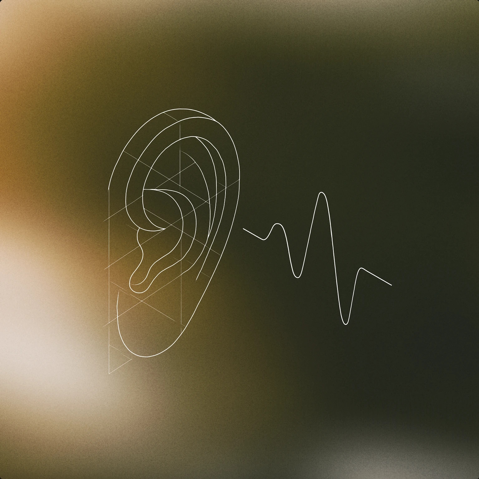 Cover of A minimalist ear with a single stylized soundwave line approaching it for Appear sound effects
