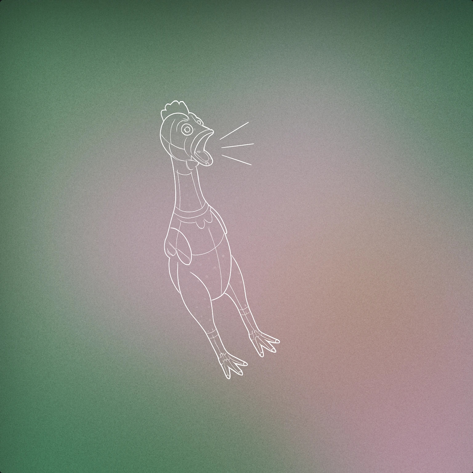 Cover of Cartoonish rubber chicken with an open beak emitting stylized sound lines for Goofy sound effects