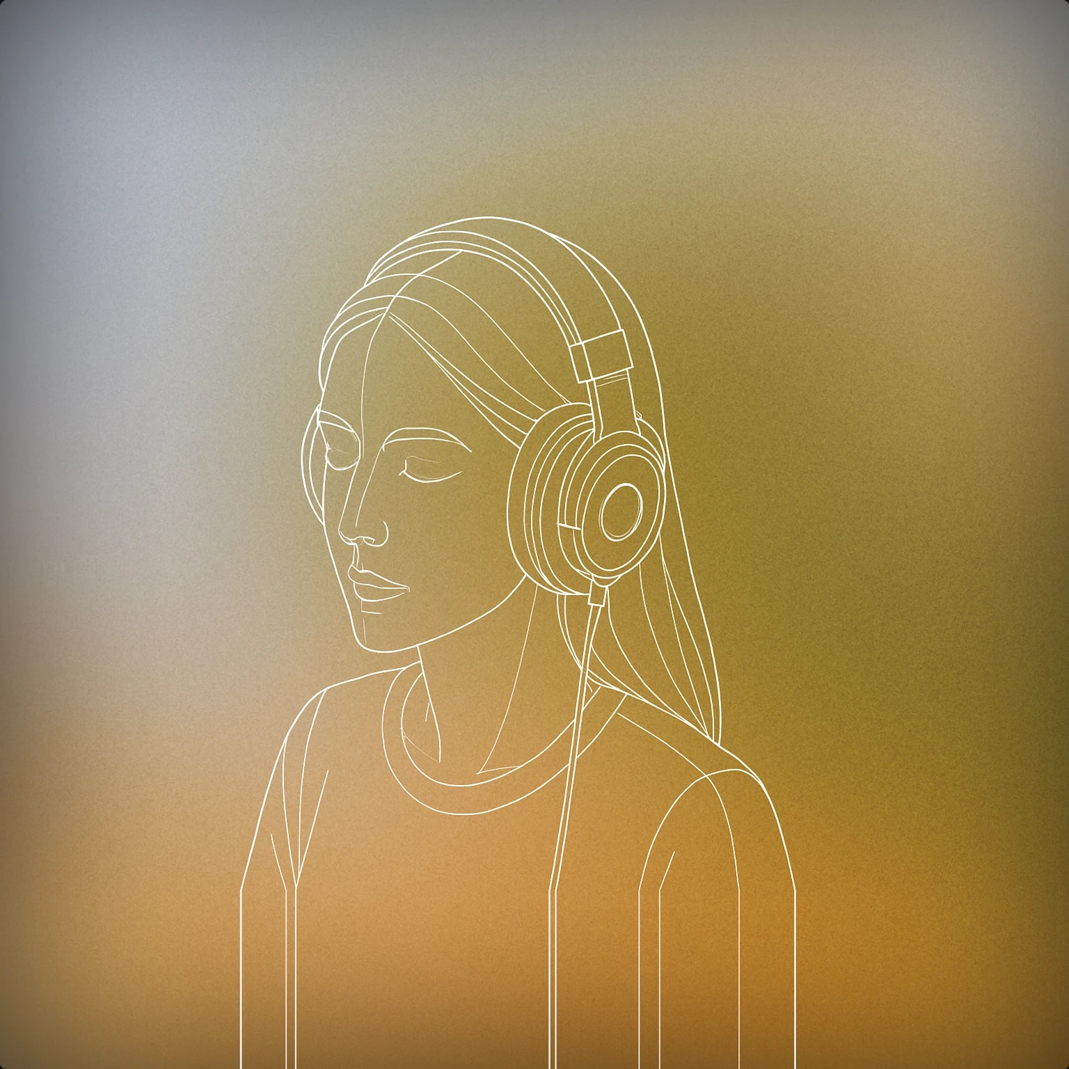 Cover of A girl with closed eyes wearing oversize headphones for Girl sound effects