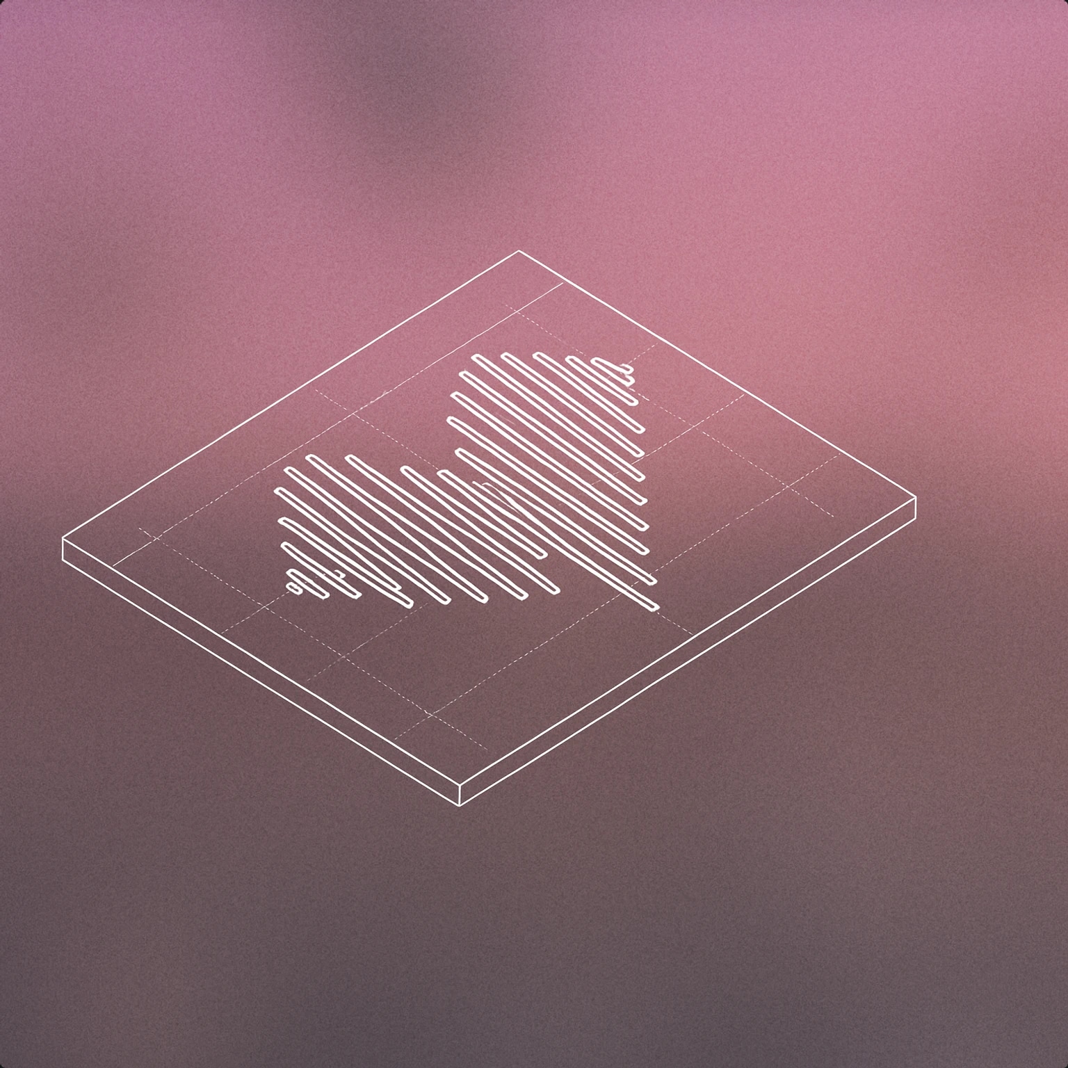 Cover of A minimal heart-shaped audio waveform displayed on a flat surface for I Love You sound effects