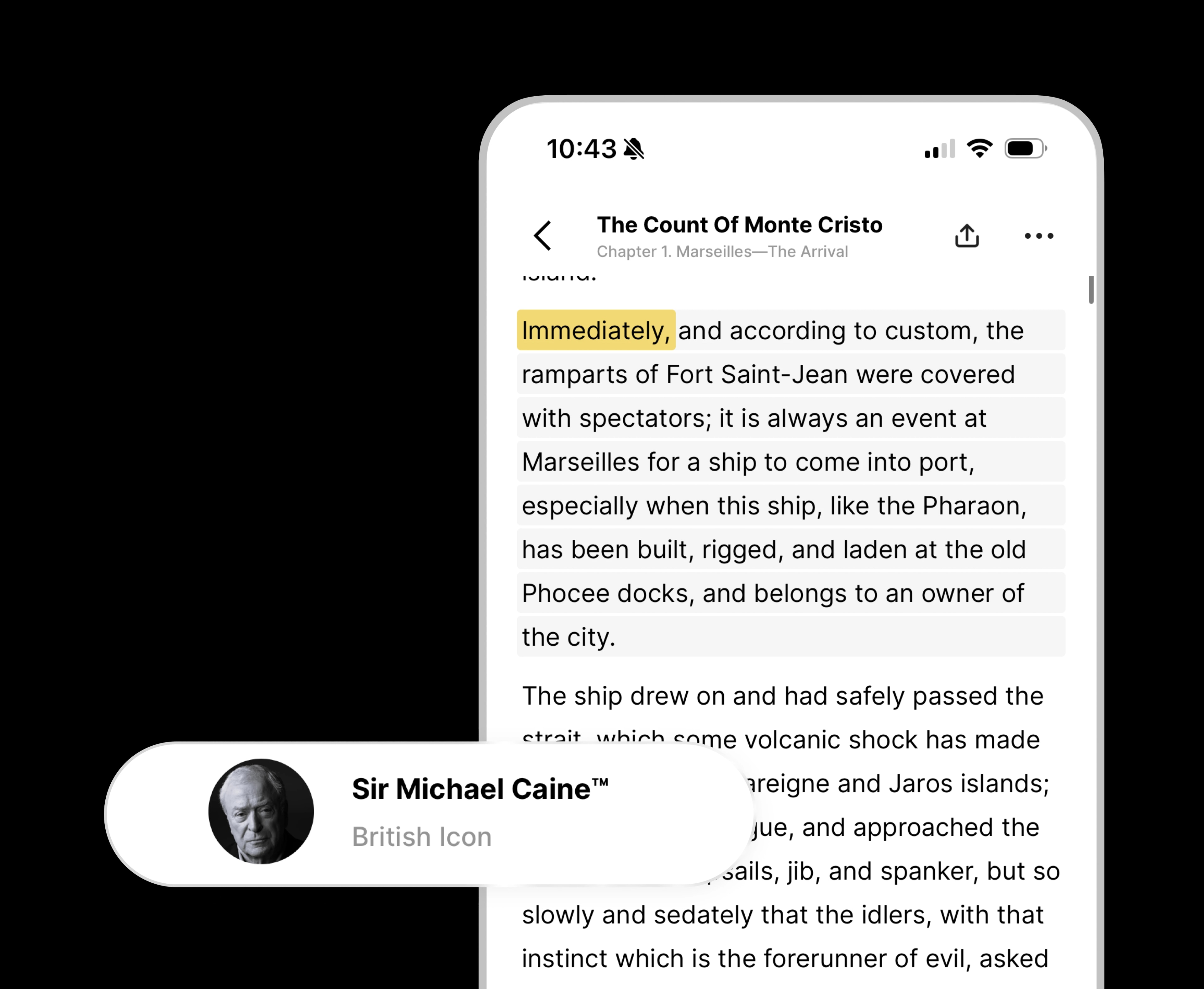 Michael Caine ElevenReader