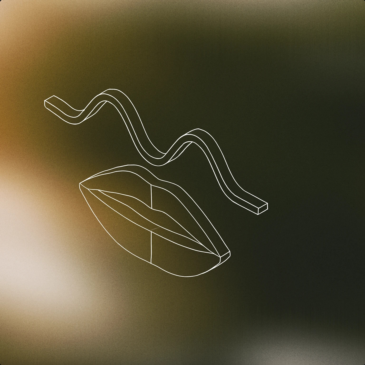 Cover of A gently undulating single line forming a continuous wave above a closed mouth icon for Hum sound effects