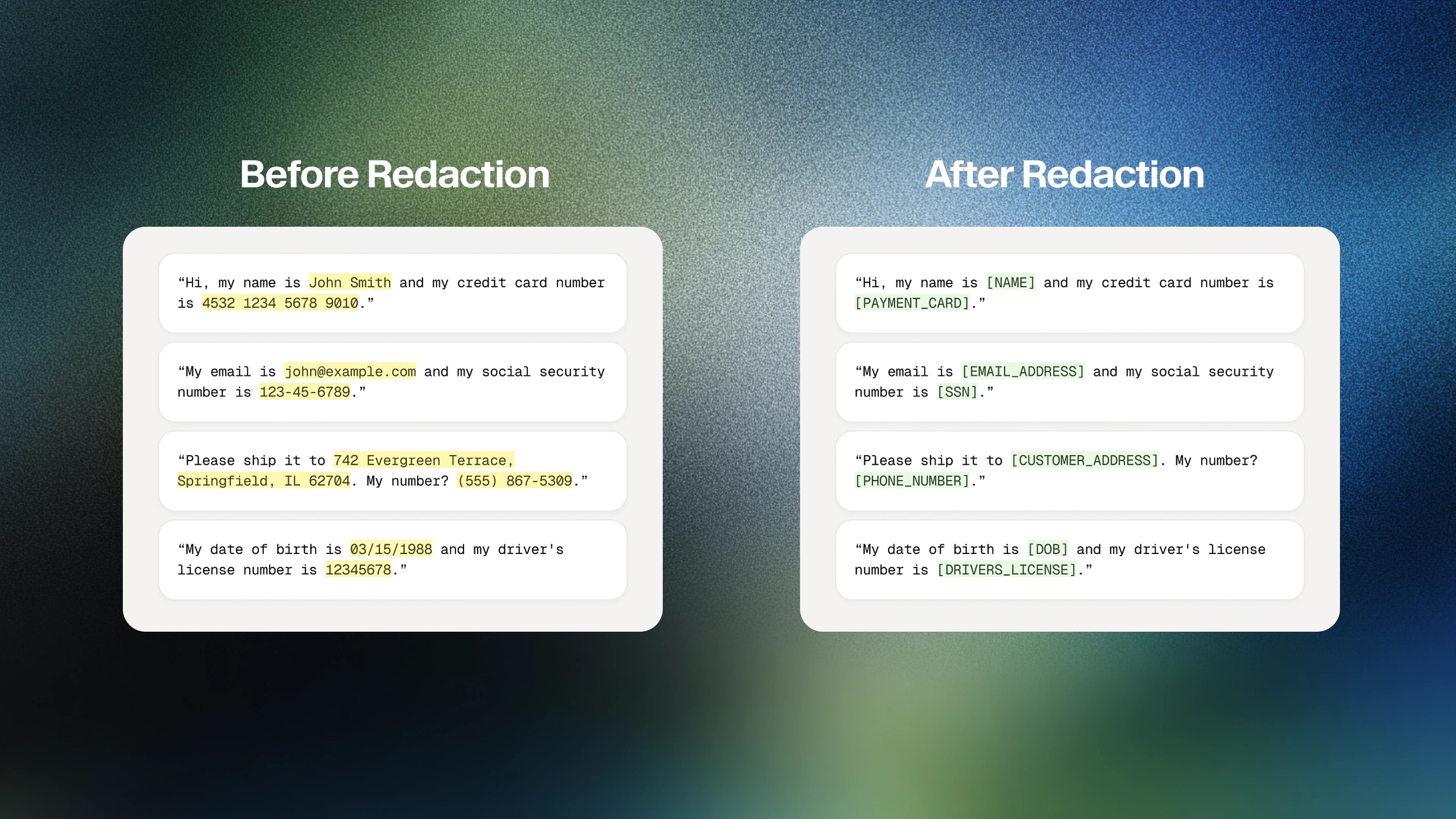 Conversation History Redaction Example