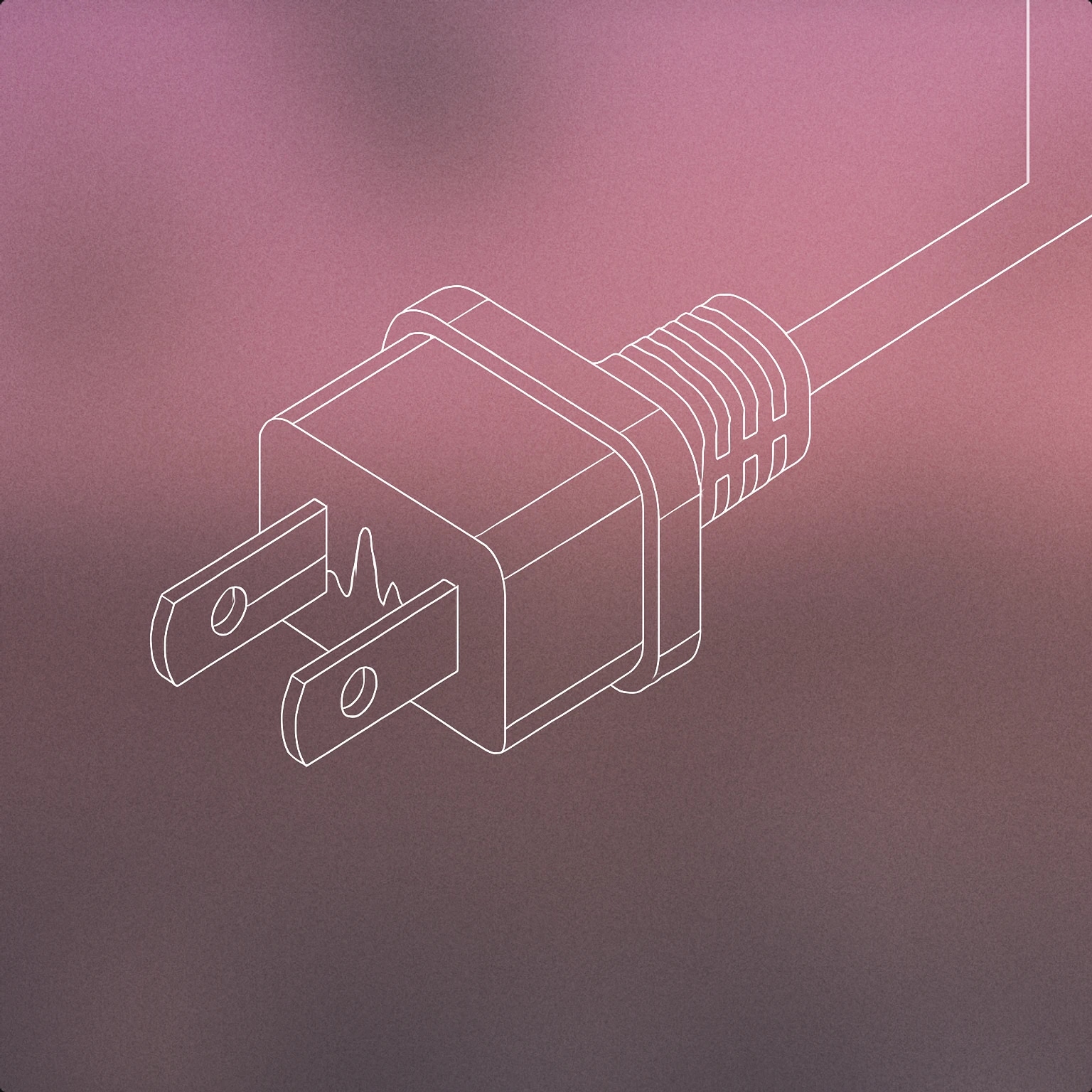 Cover of power plug with a waveform integrated into the prongs for Electricity sound effects