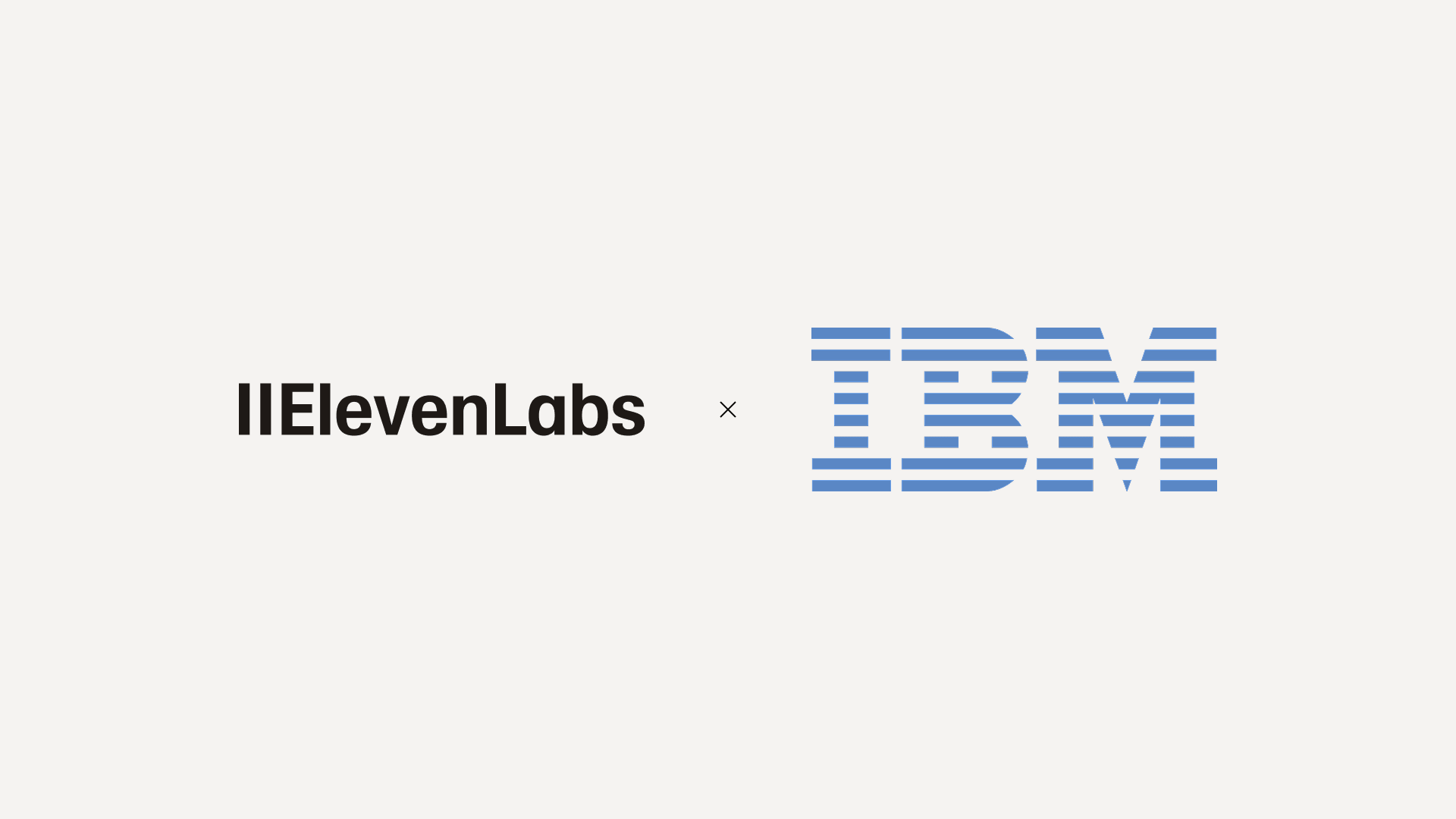 Logos for ElevenLabs and IBm