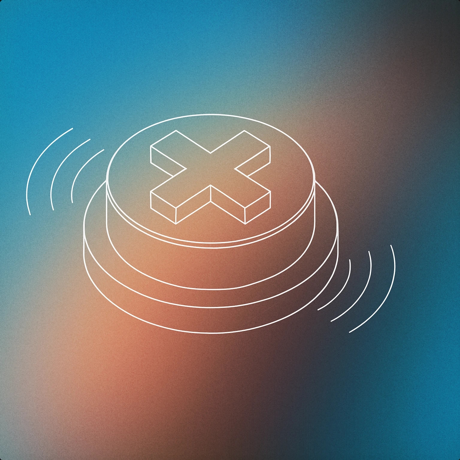 Cover of a large, stylized X button with subtle vibration lines around it for Wrong Buzzer sound effects