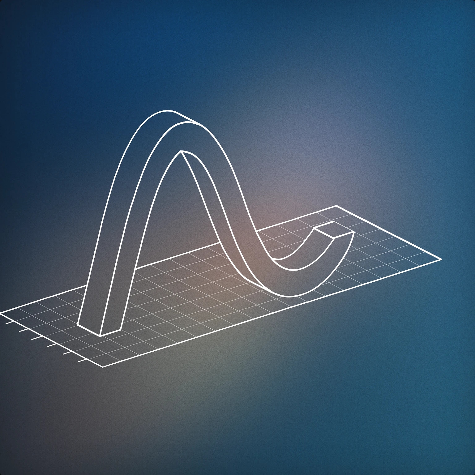 Cover of A single large, smoothly curving waveform rising from a flat base for Swell sound effects
