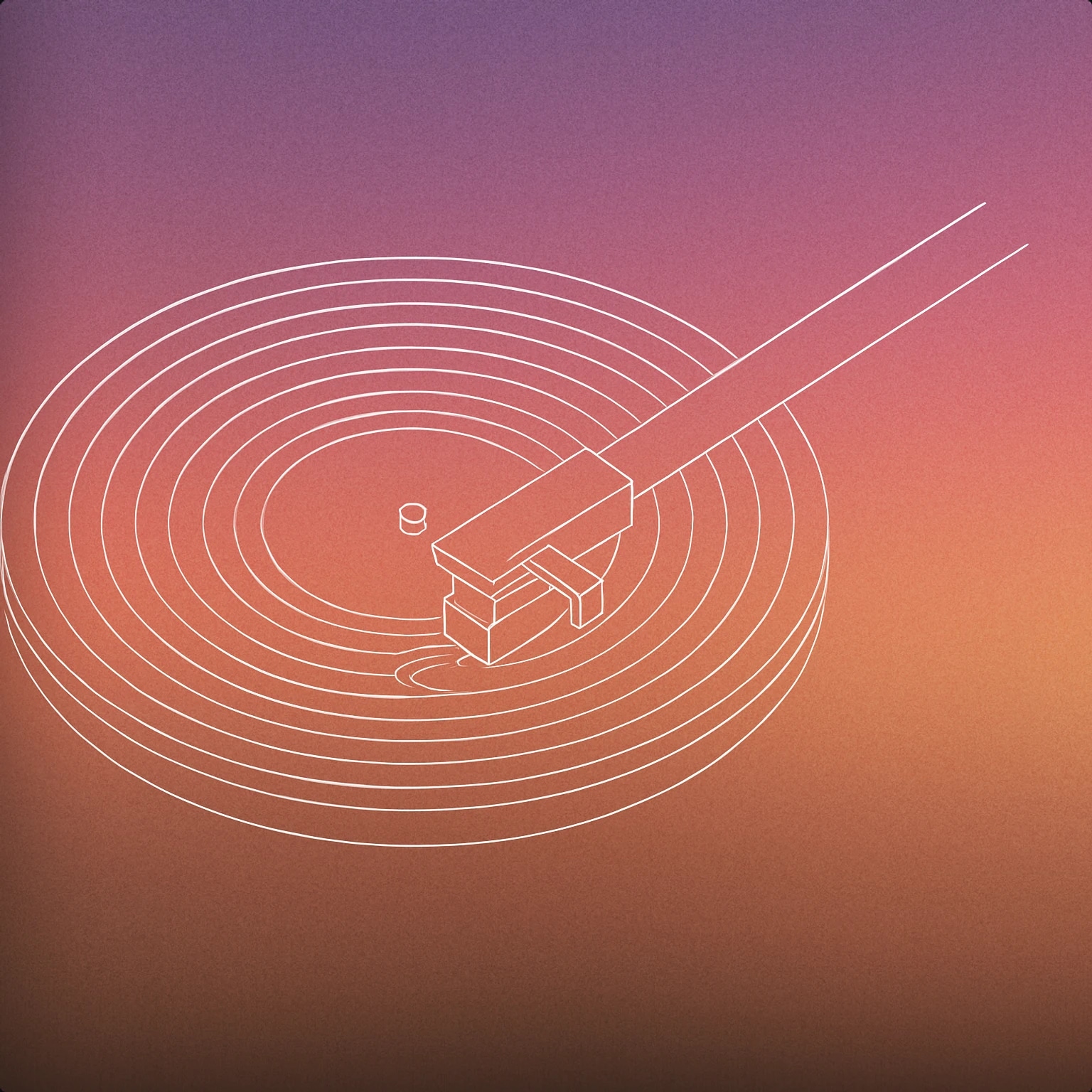 Cover of A record player stylus arm poised above a vinyl groove forming a subtle spiral dip for Digging sound effects